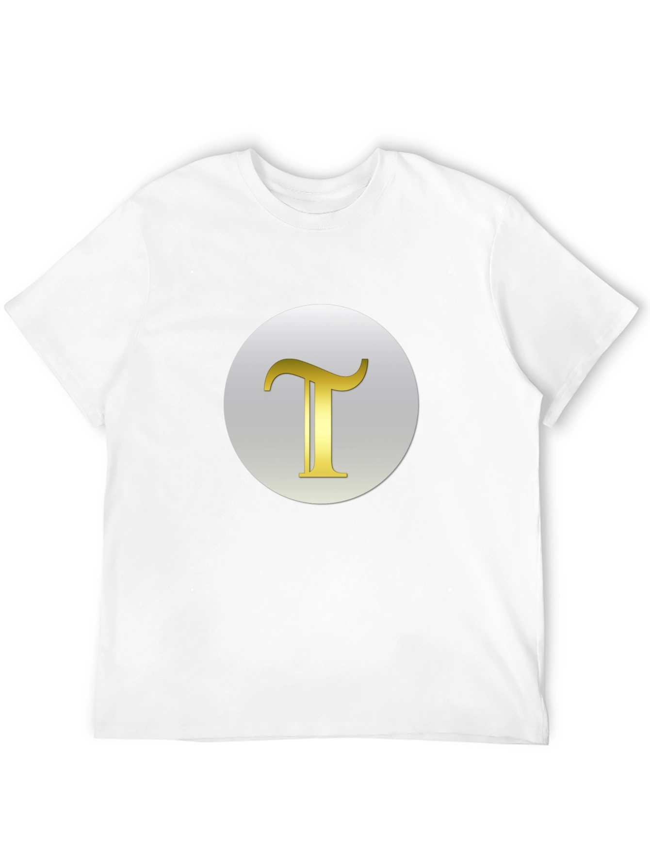 Mens Black T-Shirt with Letter T Design