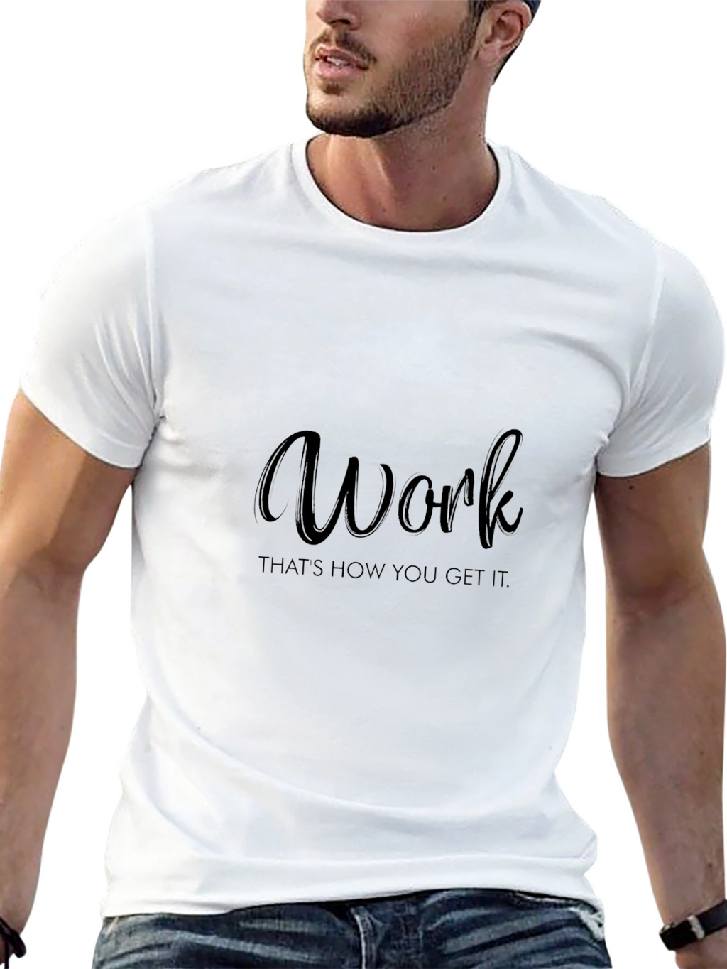 Work How You Get It Black Tee