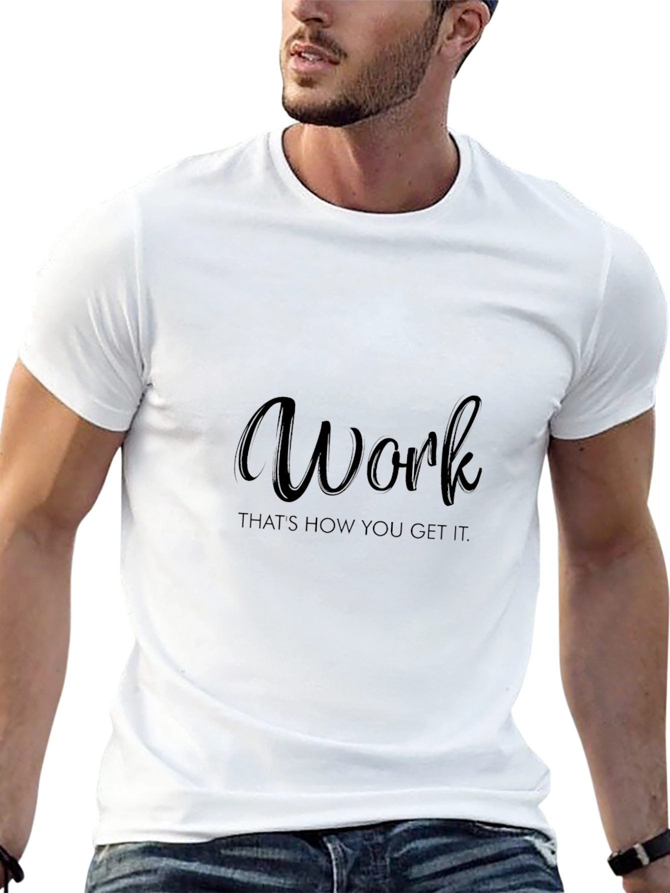 Work How You Get It Black Tee