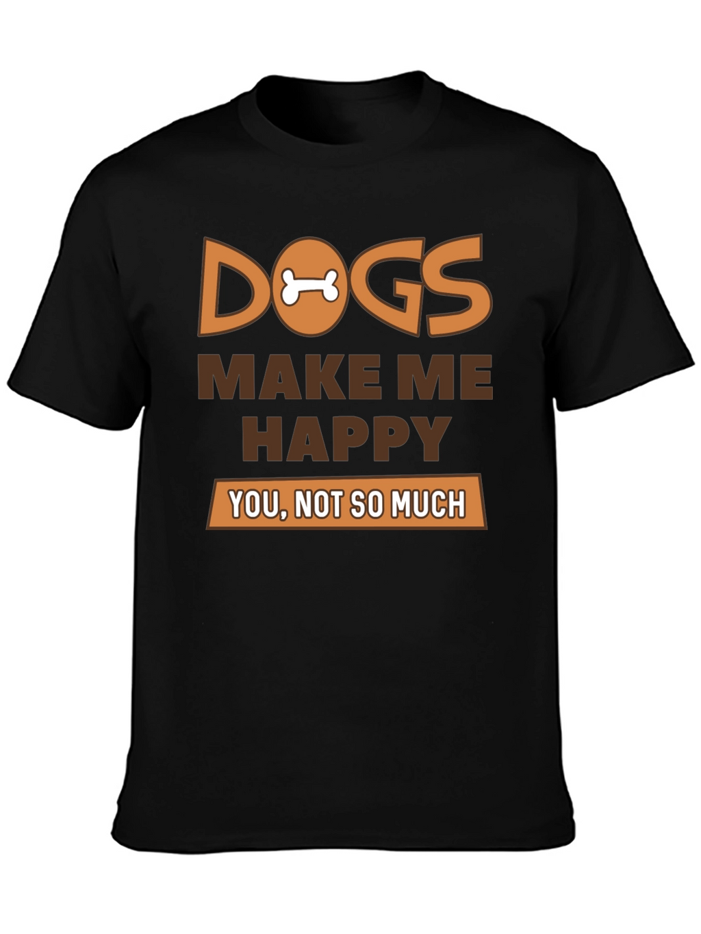 Dogs Make Me Happy Graphic T-Shirt