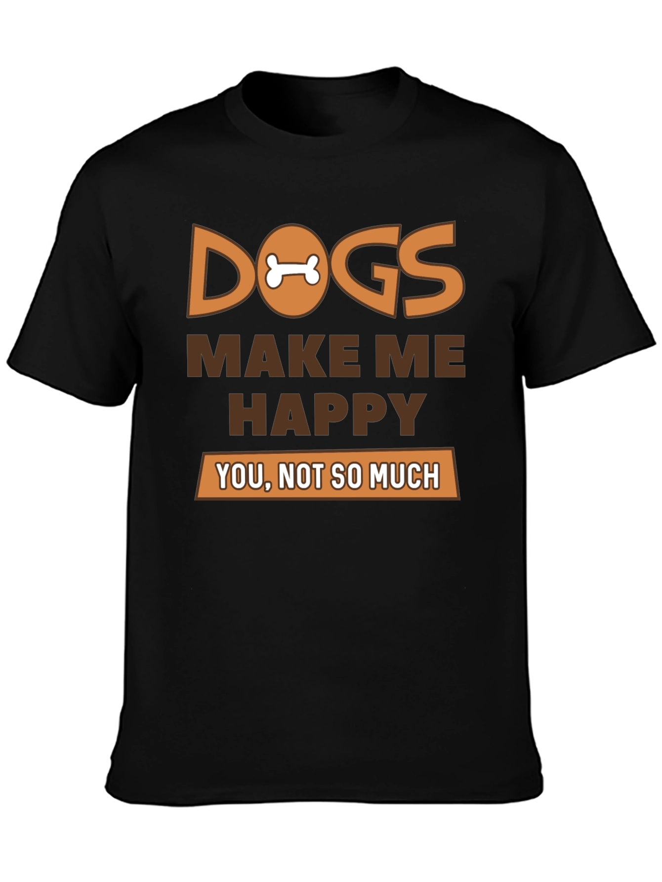 Dogs Make Me Happy Graphic T-Shirt