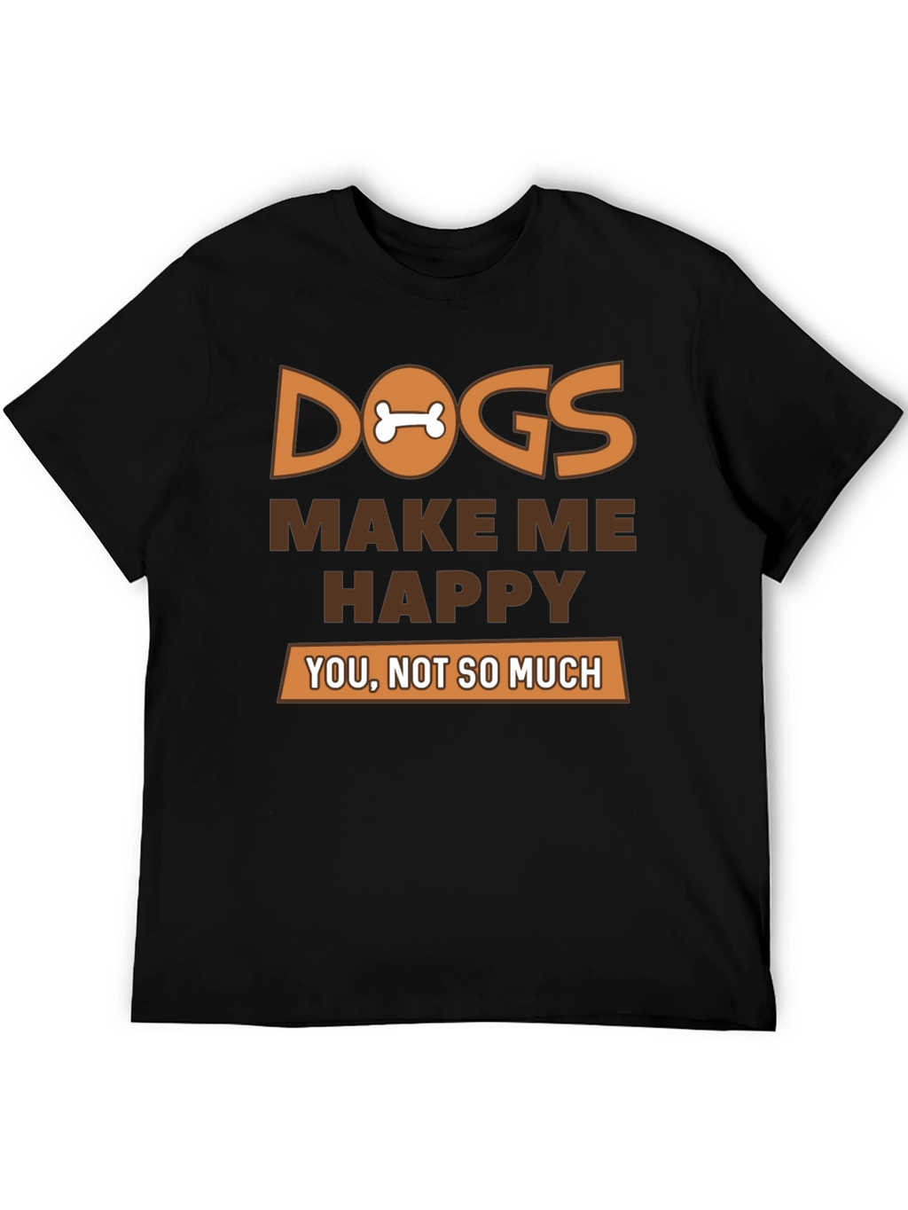Dogs Make Me Happy Graphic T-Shirt