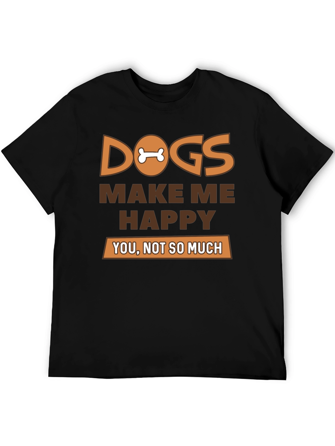 Dogs Make Me Happy Graphic T-Shirt