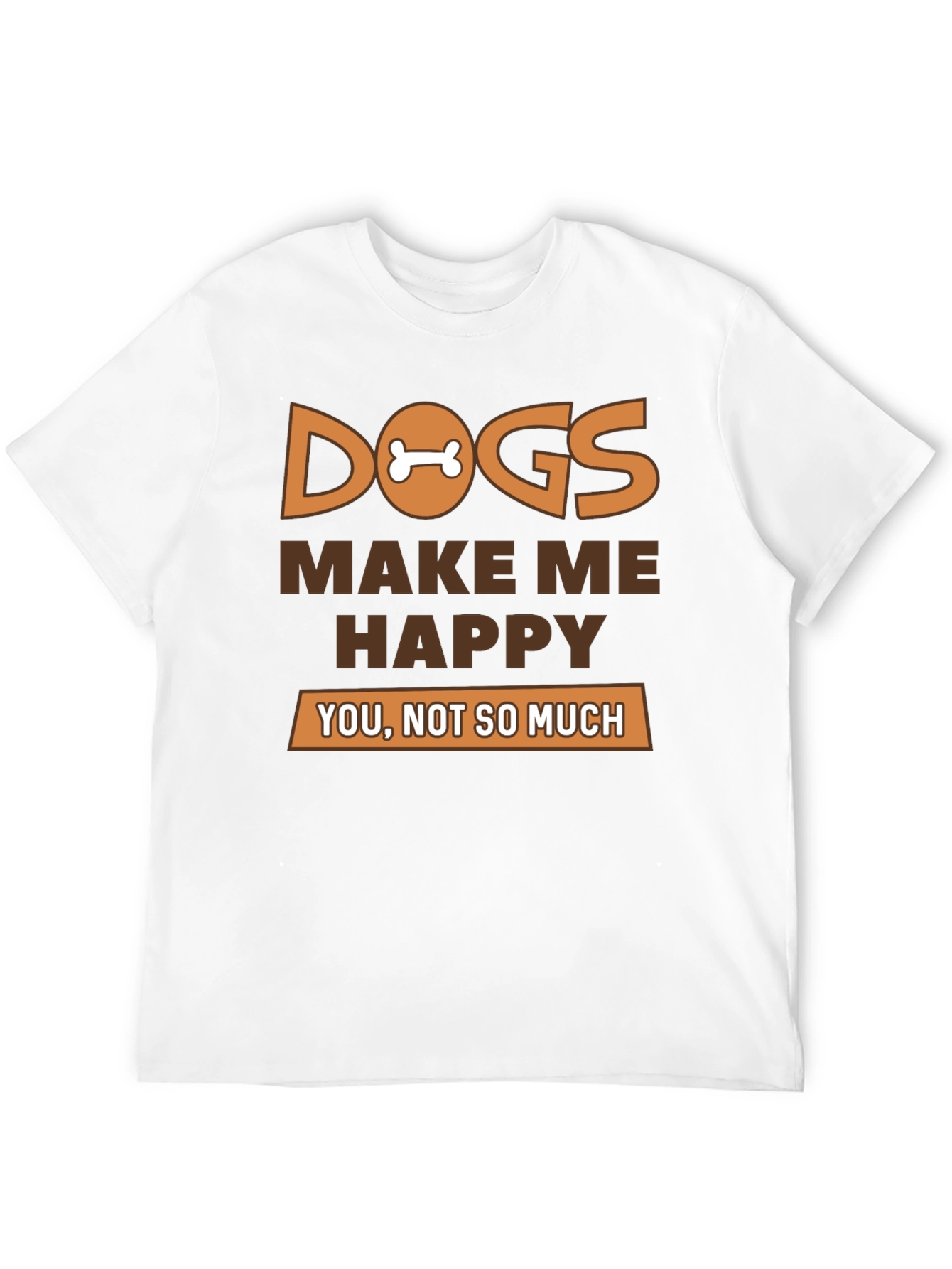Dogs Make Me Happy Graphic T-Shirt