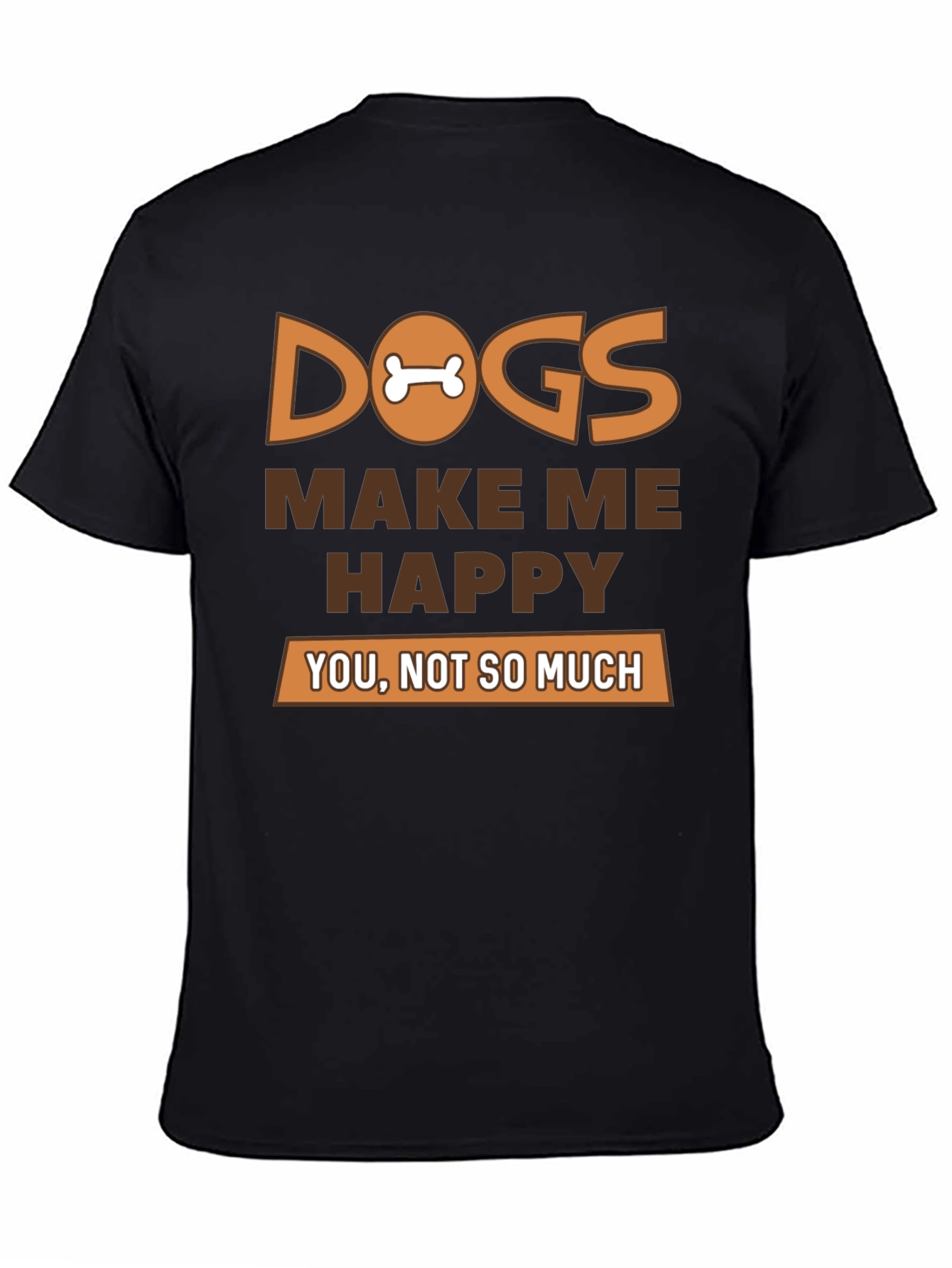 Dogs Make Me Happy Graphic T-Shirt