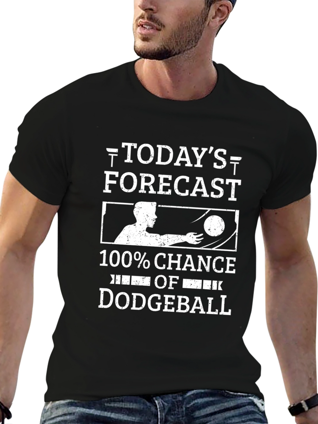 Funny Dodgeball T-Shirt - Todays Forecast