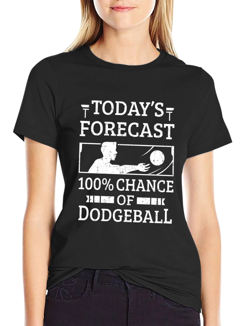 Funny Dodgeball T-Shirt - Todays Forecast