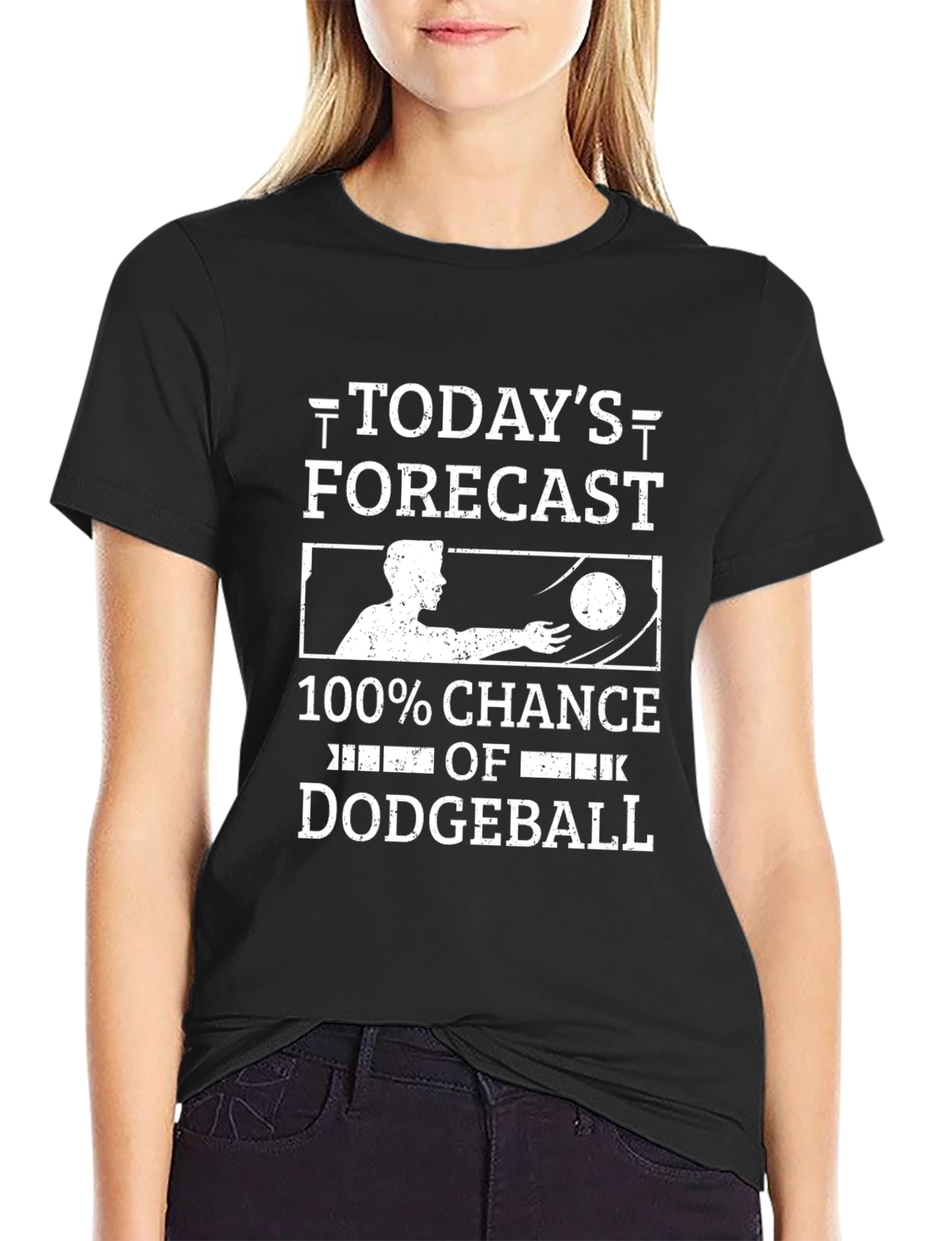 Funny Dodgeball T-Shirt - Todays Forecast