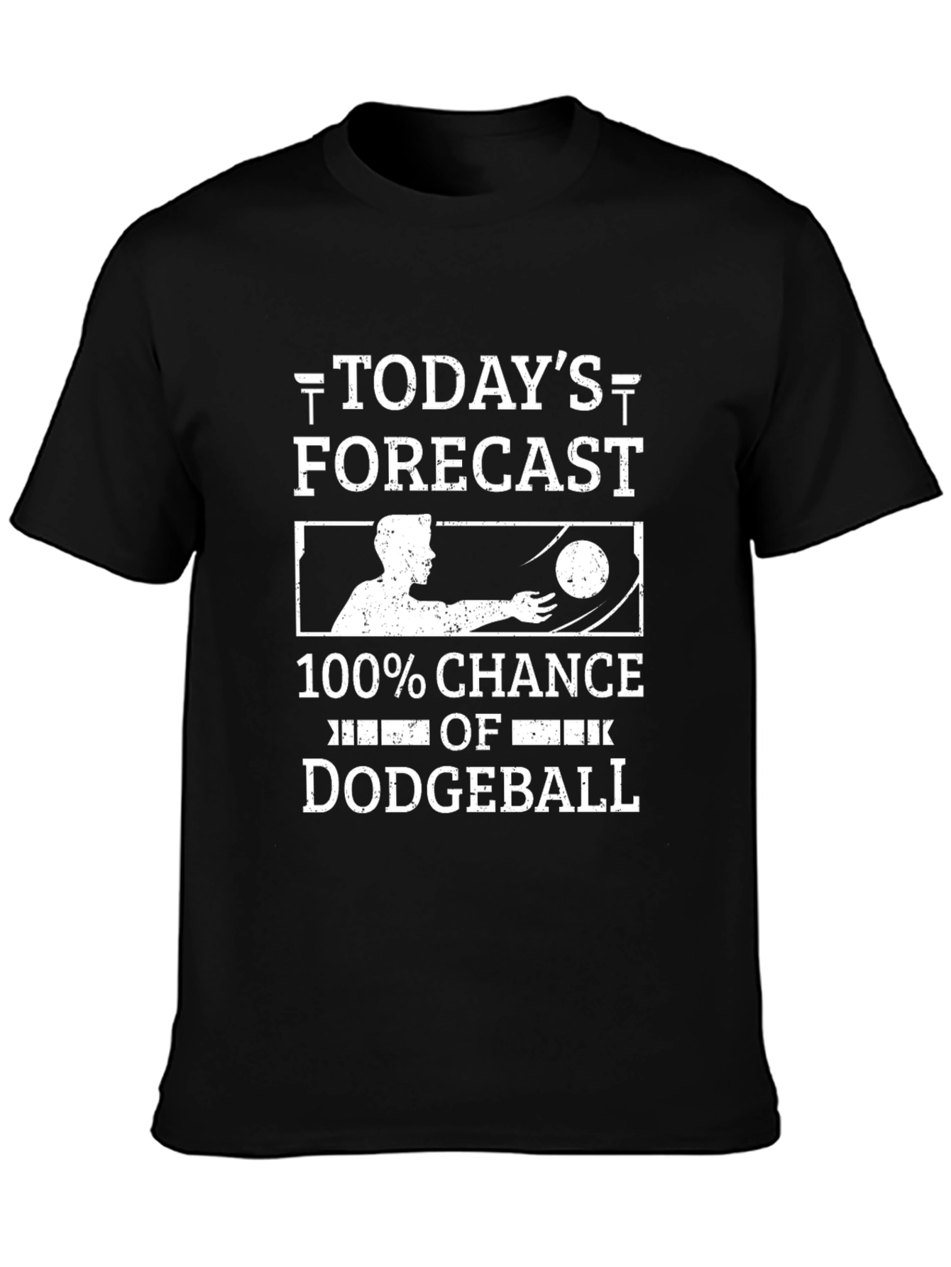 Funny Dodgeball T-Shirt - Todays Forecast