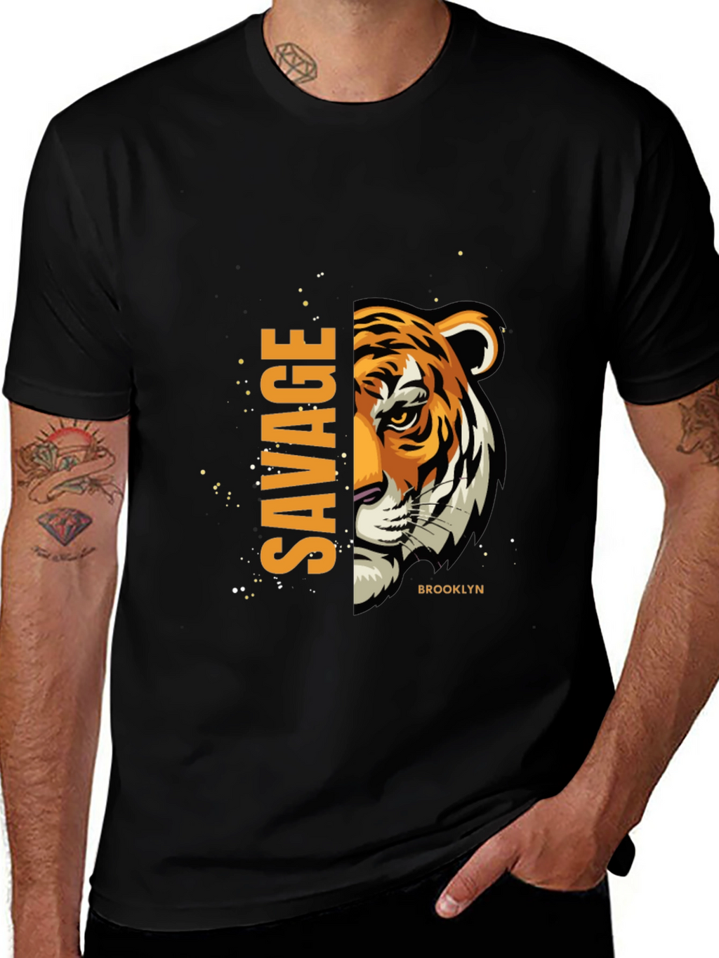 Savage Tiger Graphic T-Shirt - Brooklyn Style