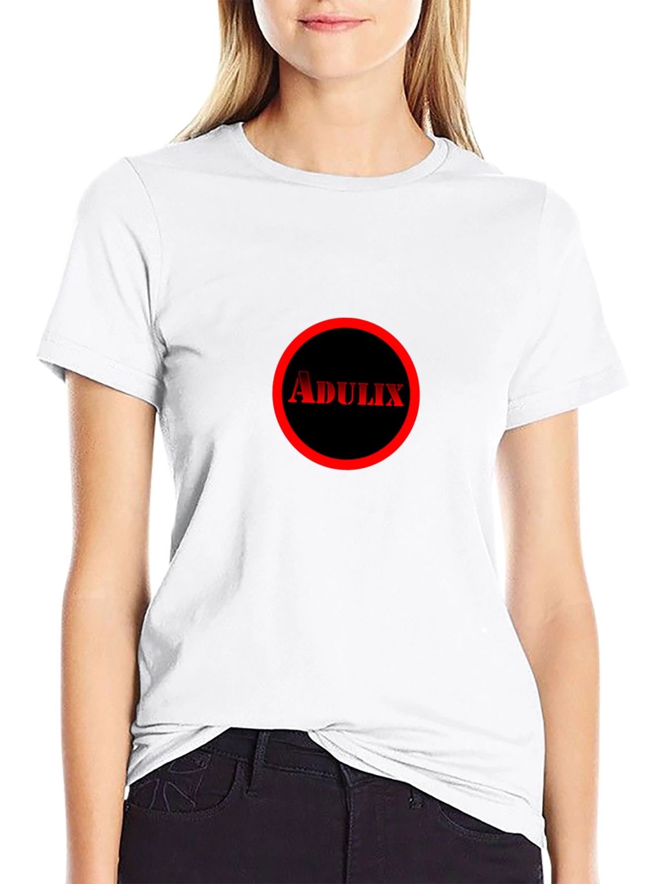 Adulix Circle Graphic Tee - Black Cotton Casual Shirt