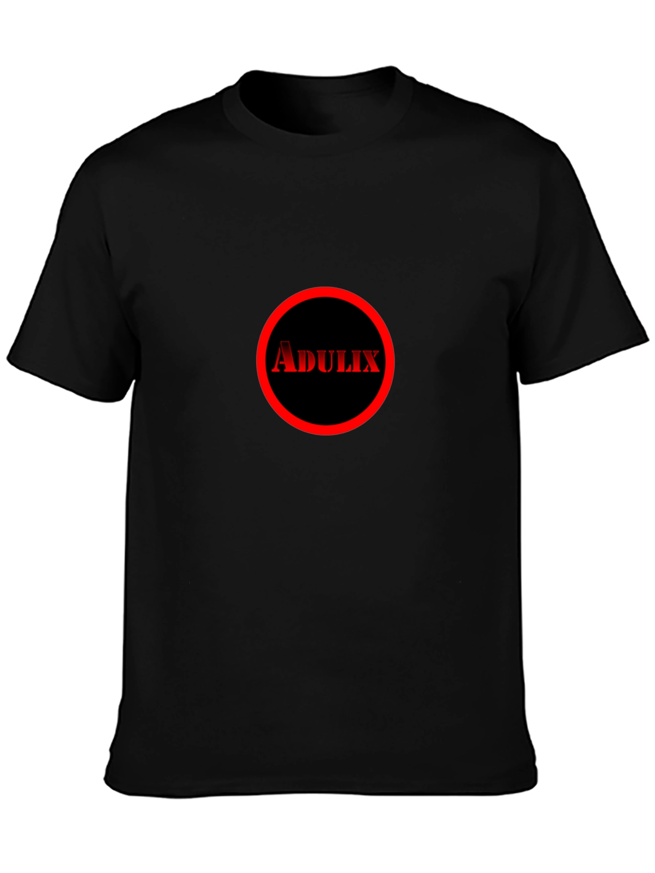 Adulix Circle Graphic Tee - Black Cotton Casual Shirt