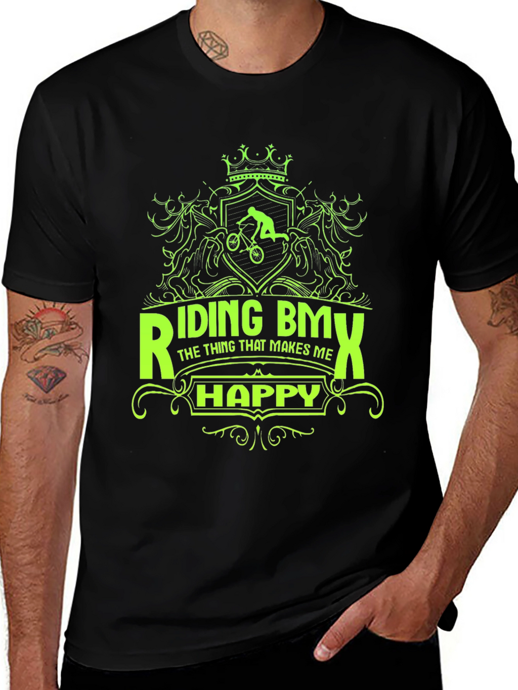 Riding BMX T-Shirt - Makes Me Happy Graphic Tee