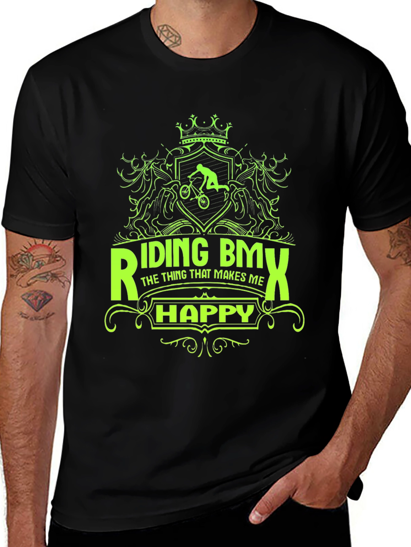 Riding BMX T-Shirt - Makes Me Happy Graphic Tee