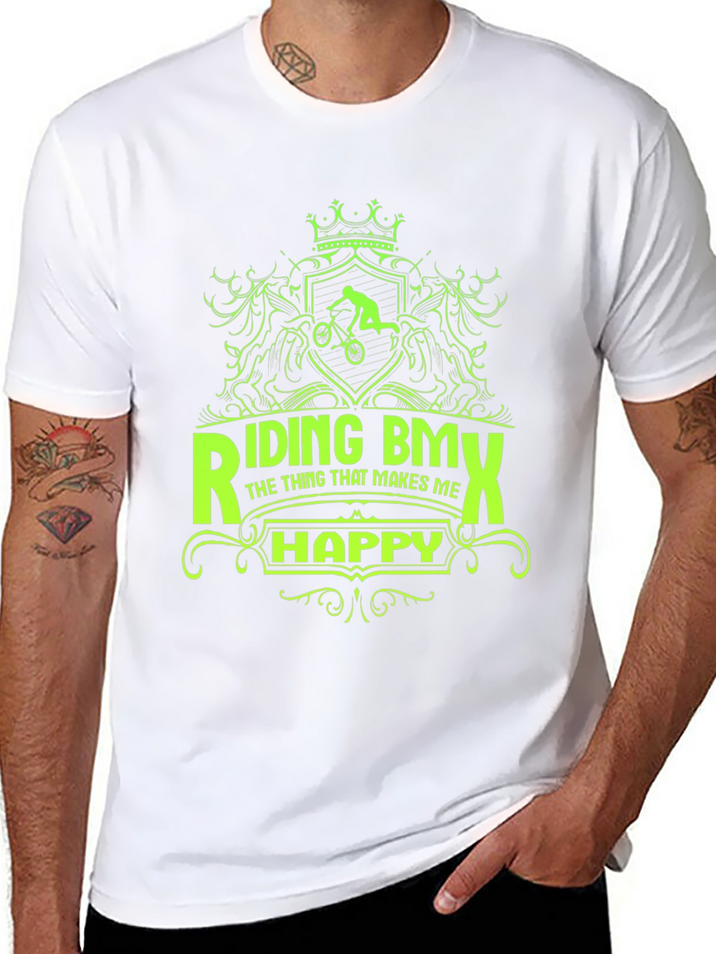 Riding BMX T-Shirt - Makes Me Happy Graphic Tee