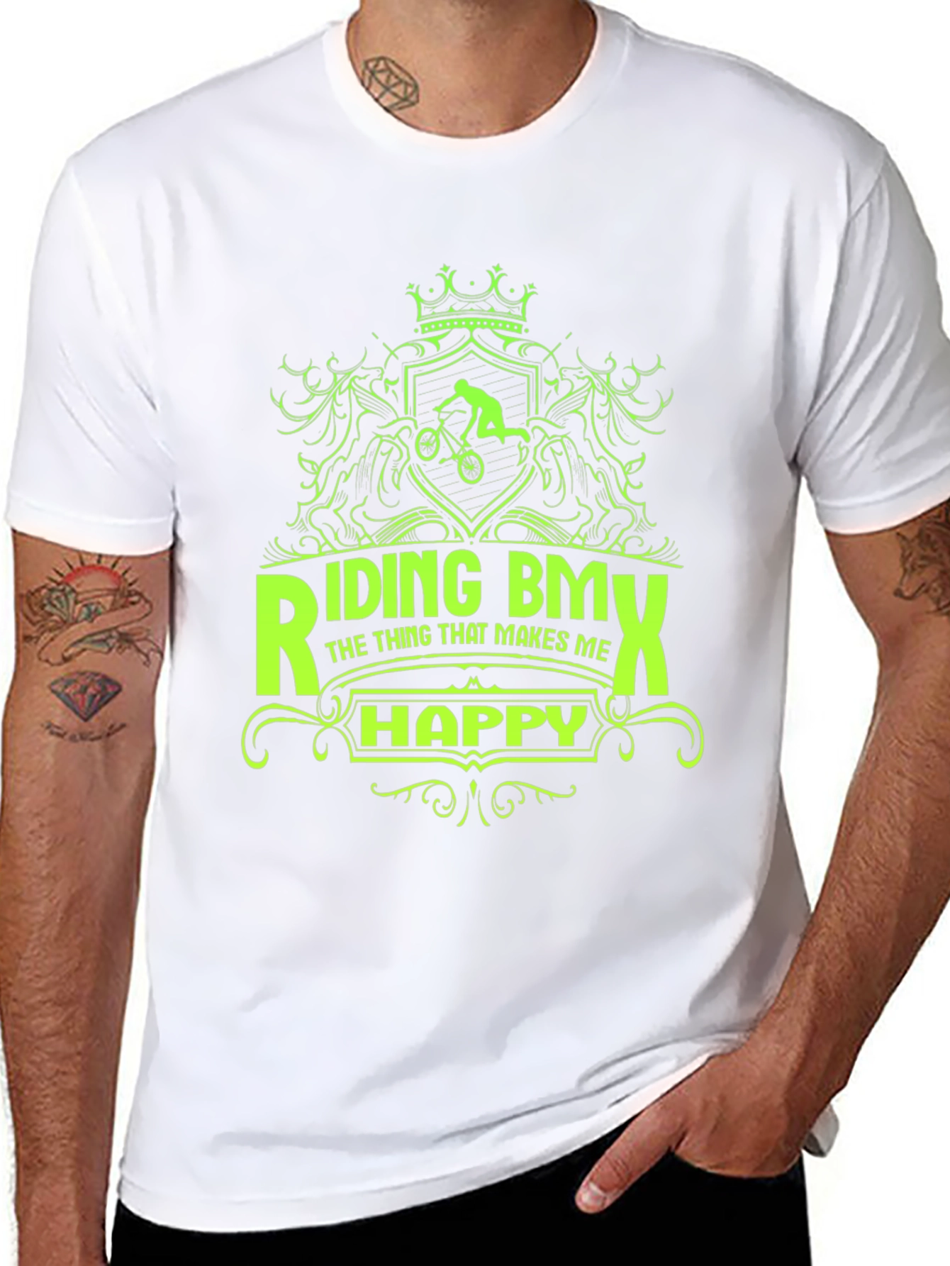 Riding BMX T-Shirt - Makes Me Happy Graphic Tee