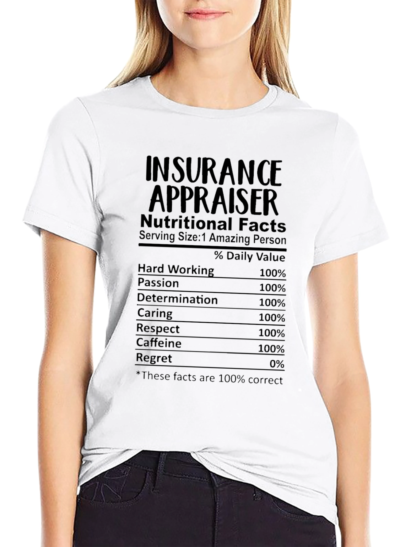 Insurance Appraiser Nutritional Facts T-Shirt