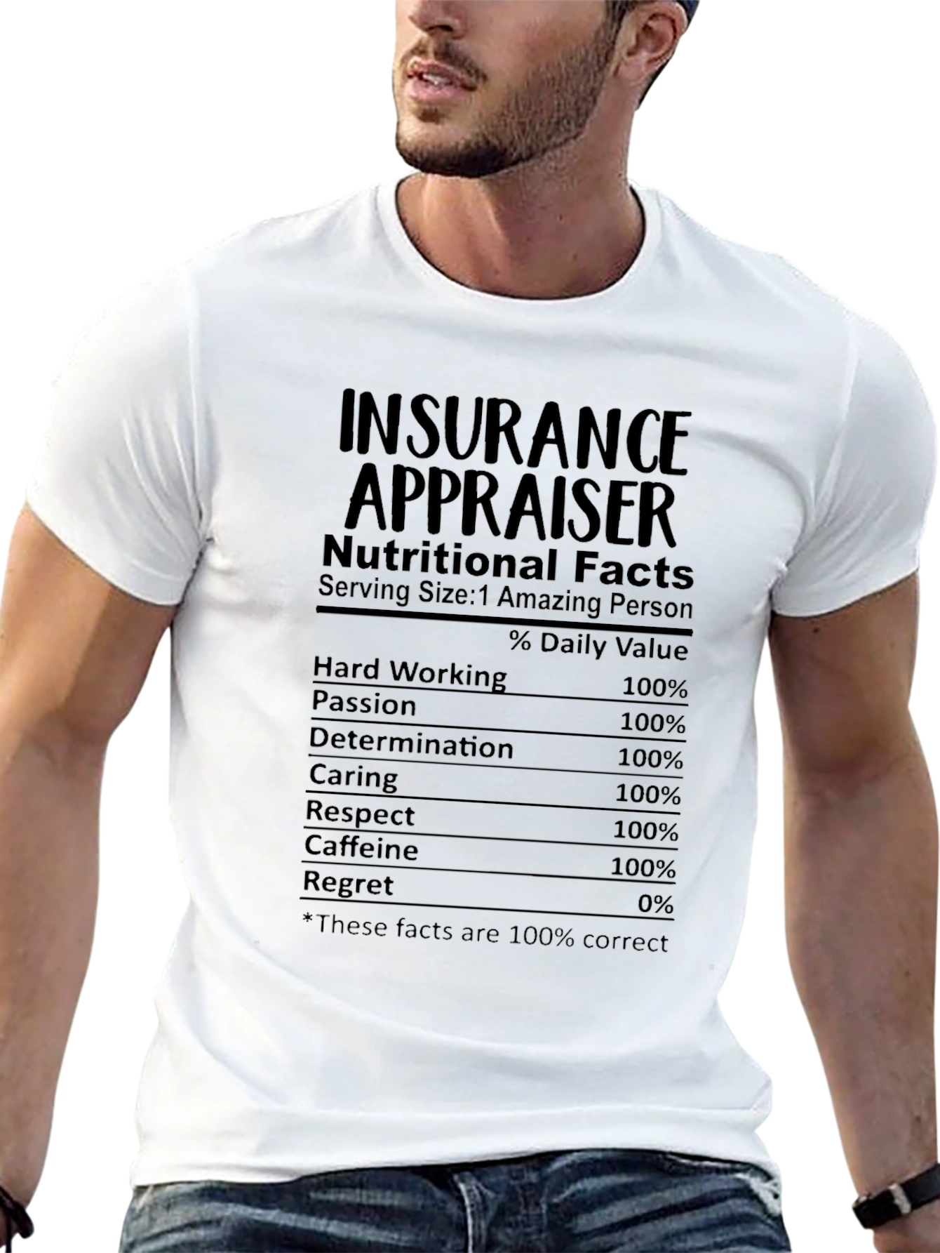 Insurance Appraiser Nutritional Facts T-Shirt