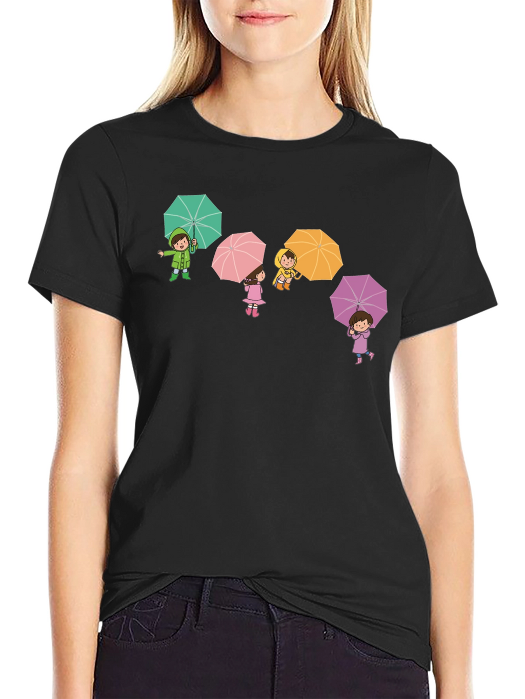 Umbrella Kids Graphic Tee - Black