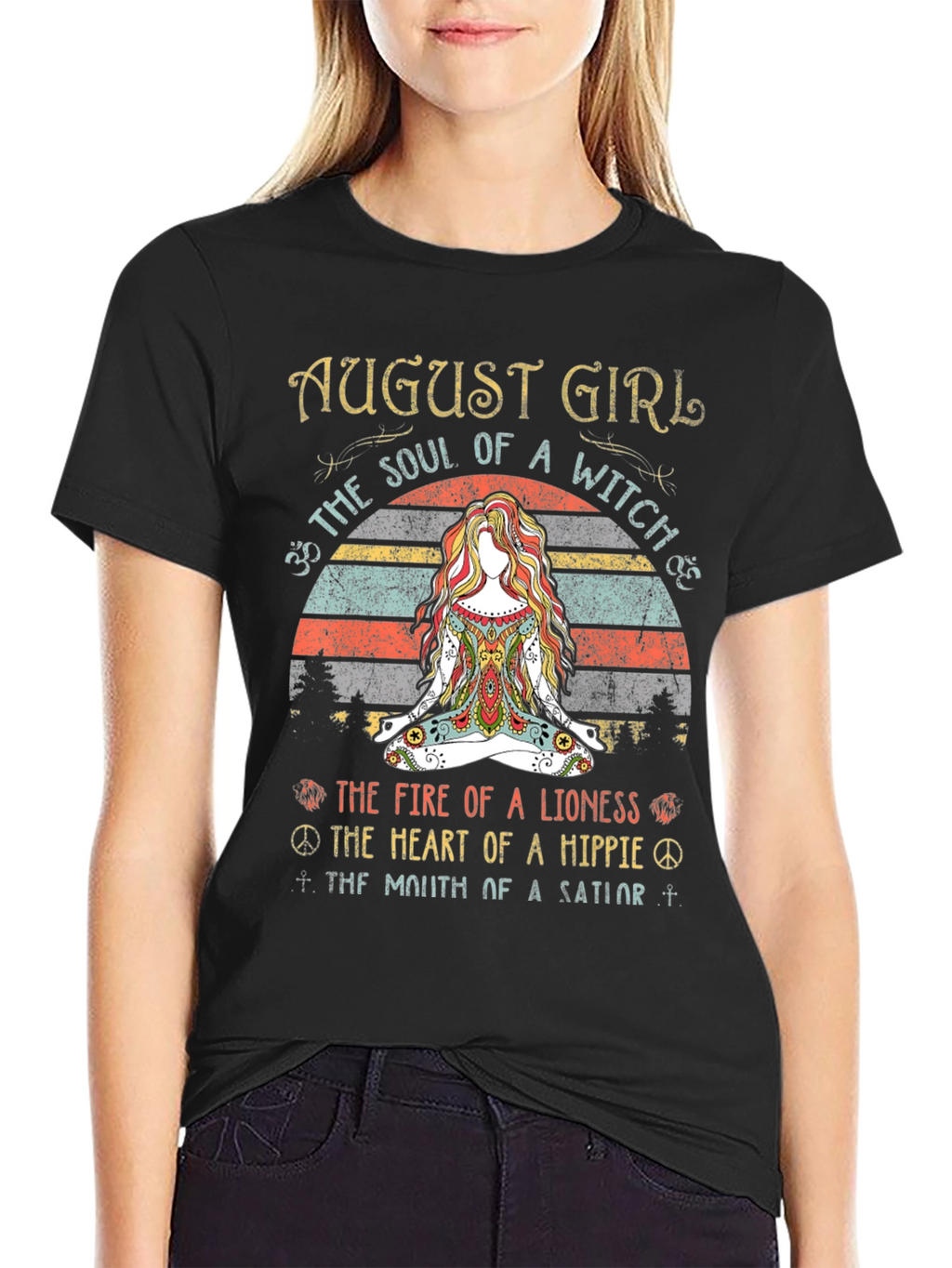 August Girl Witch Hippie Graphic Tee