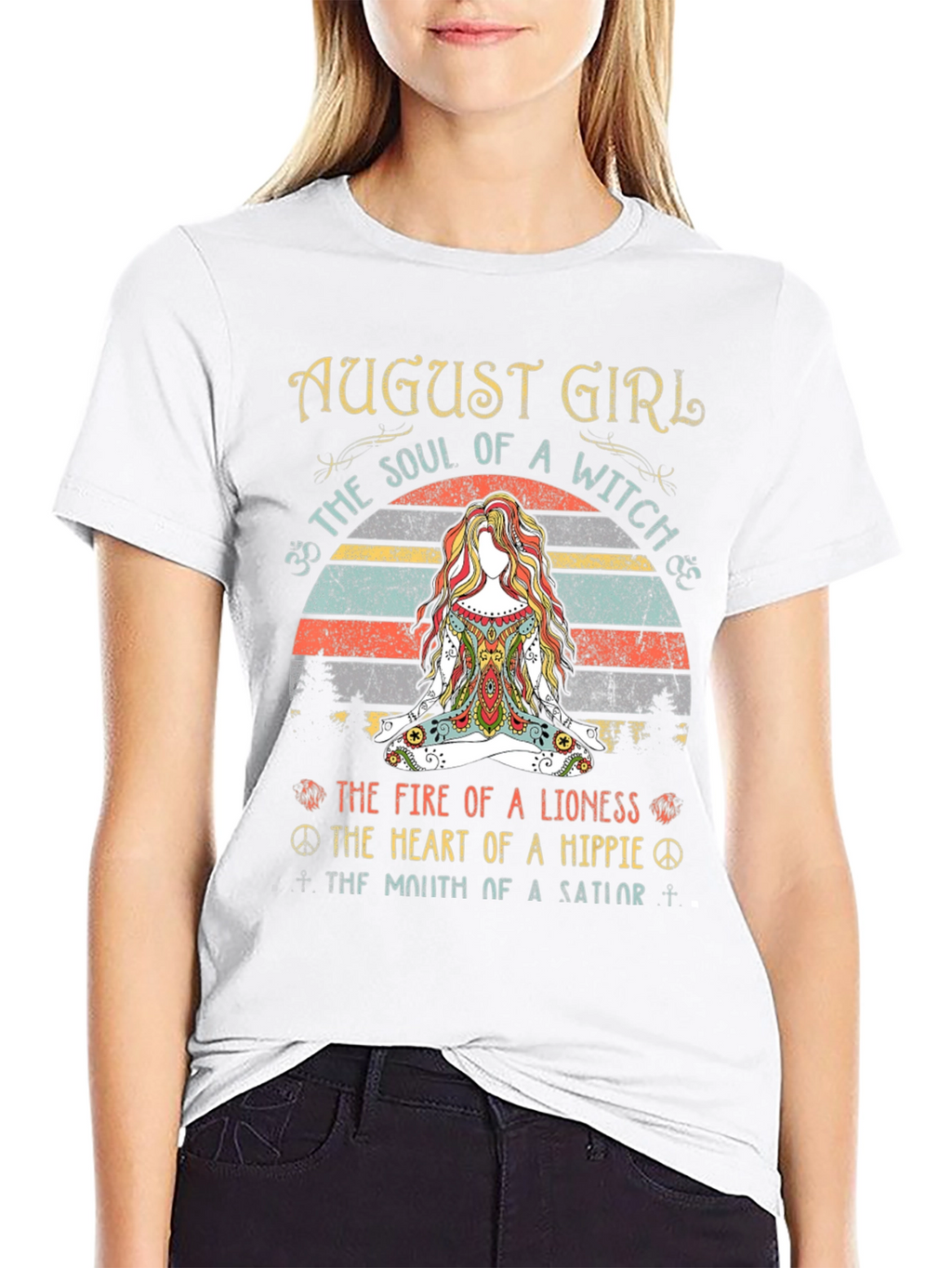August Girl Witch Hippie Graphic Tee