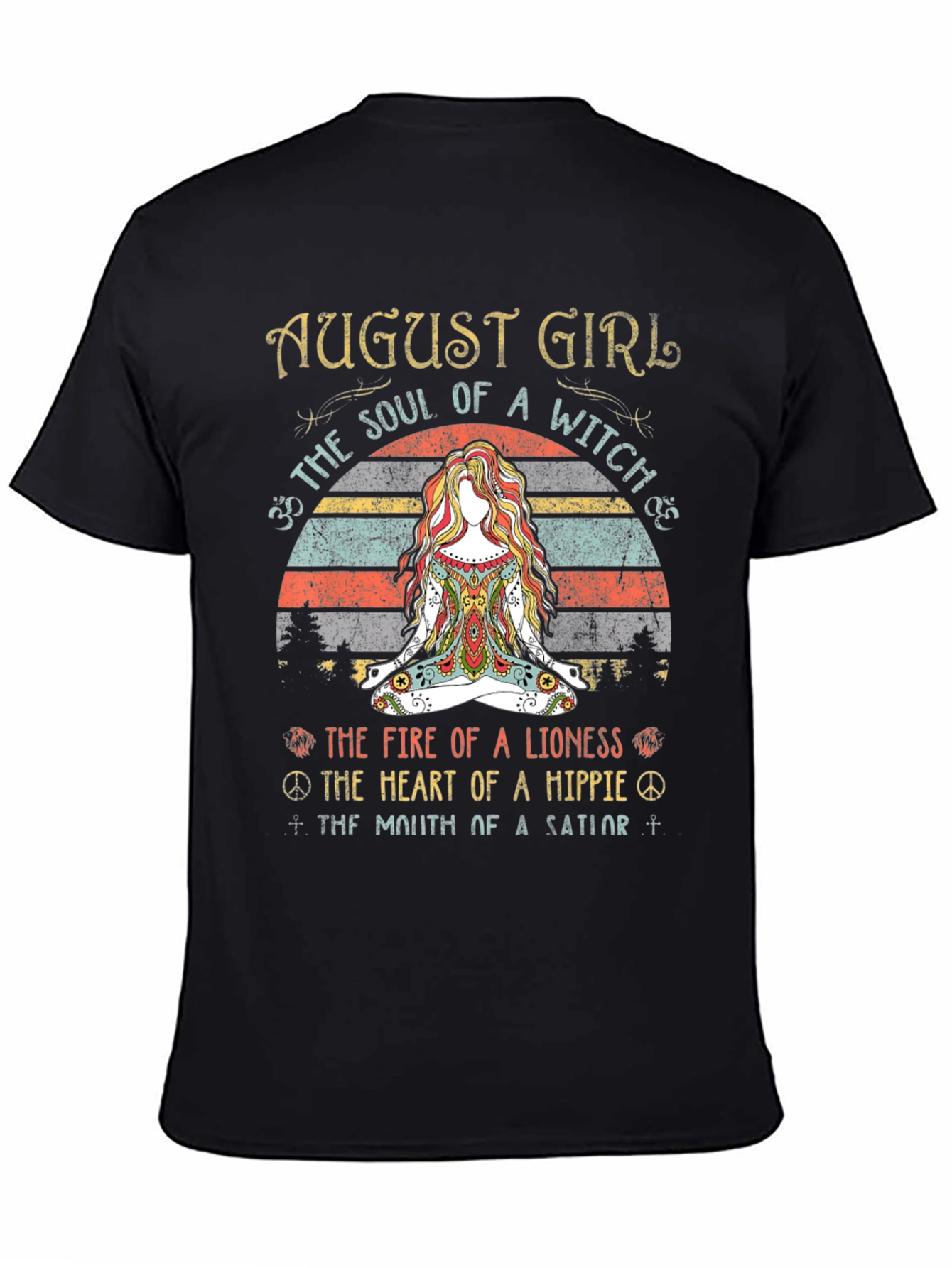 August Girl Witch Hippie Graphic Tee
