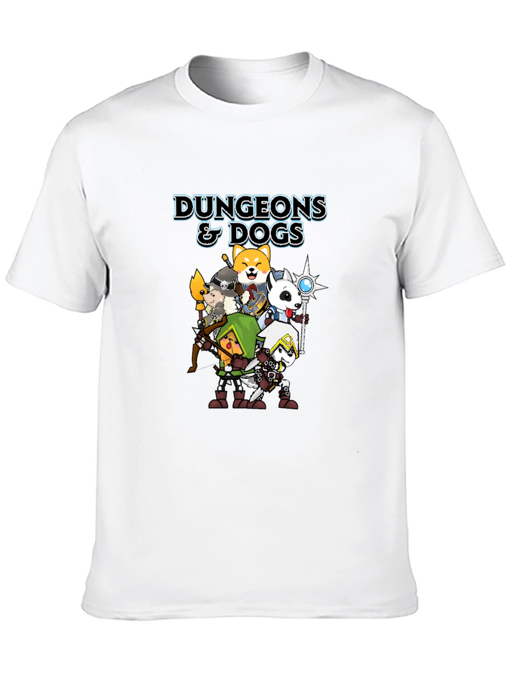 Dungeons & Dogs Graphic Tee - Black Cotton T-Shirt