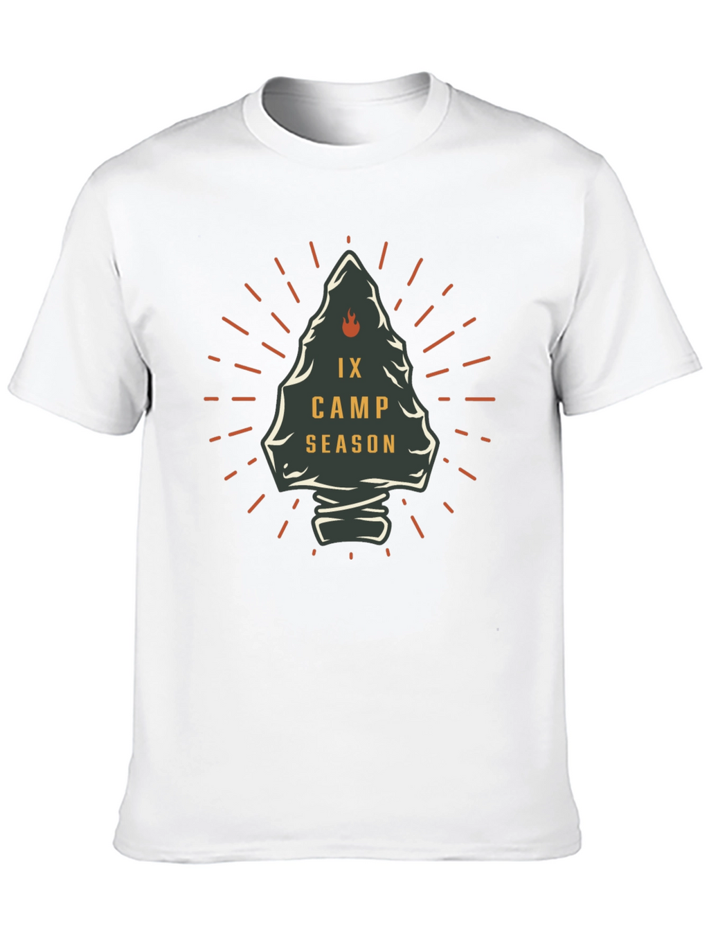 IX Camp Season Graphic Tee - Black Cotton T-Shirt