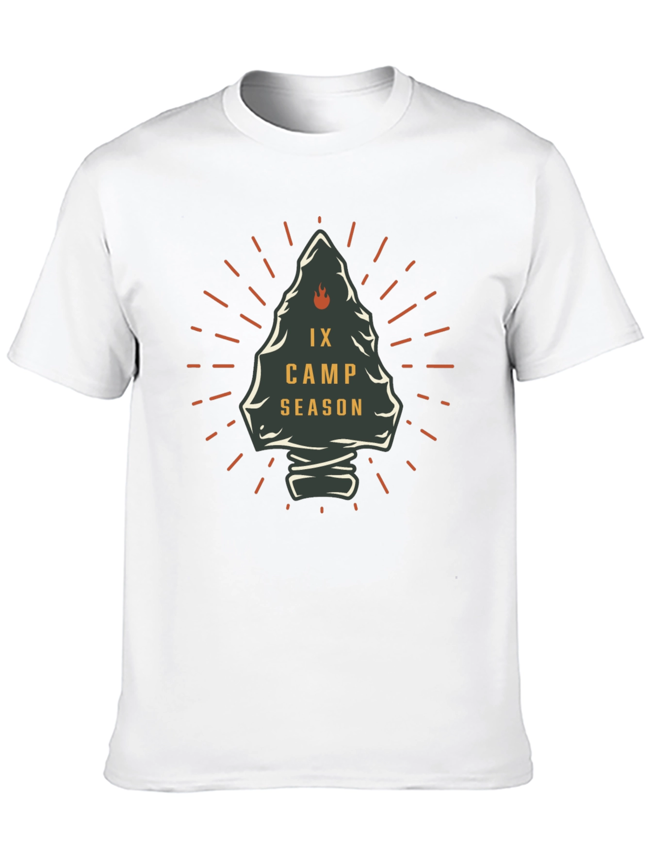 IX Camp Season Graphic Tee - Black Cotton T-Shirt