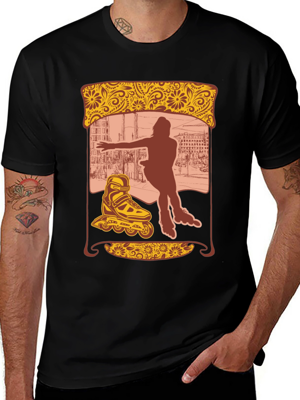 Retro Roller Skate Graphic Tee