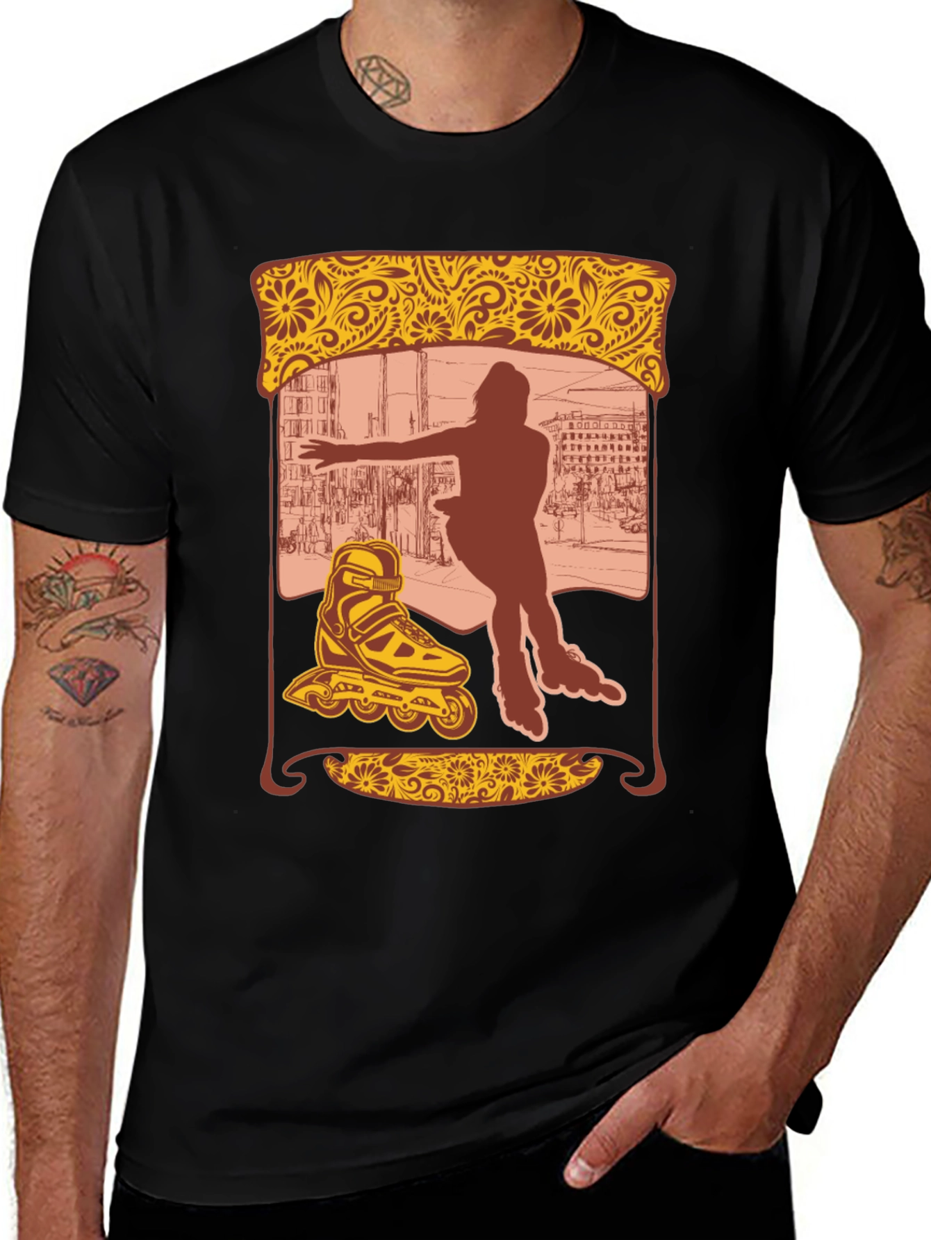 Retro Roller Skate Graphic Tee