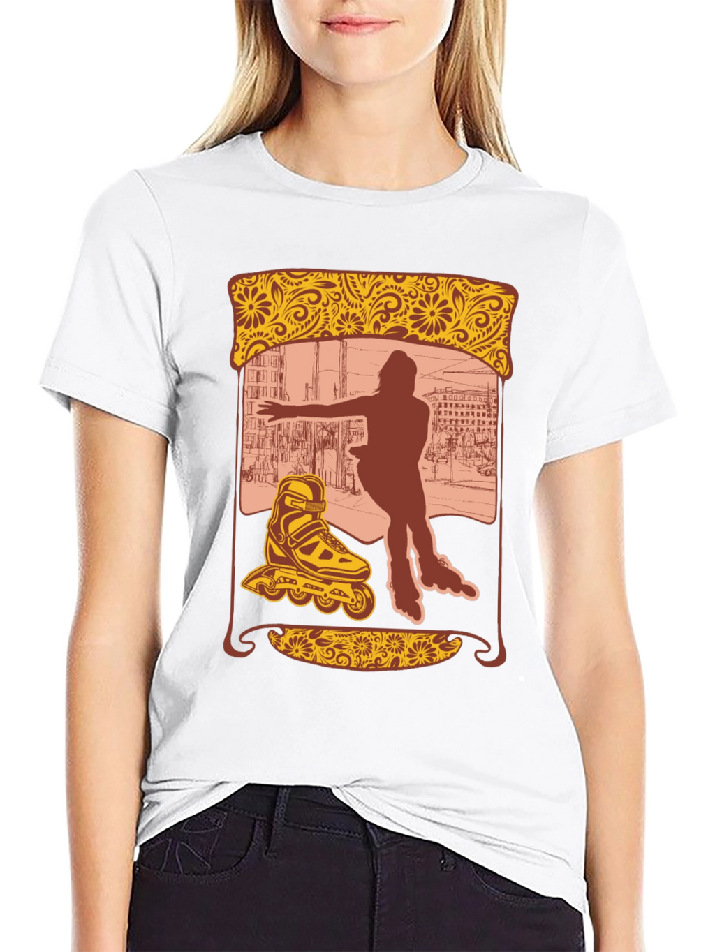 Retro Roller Skate Graphic Tee