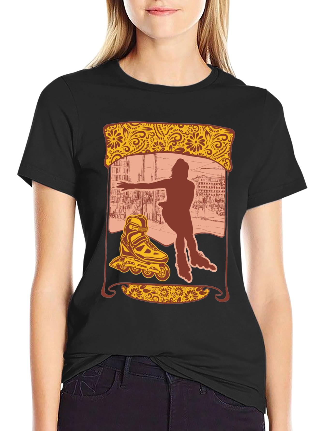 Retro Roller Skate Graphic Tee