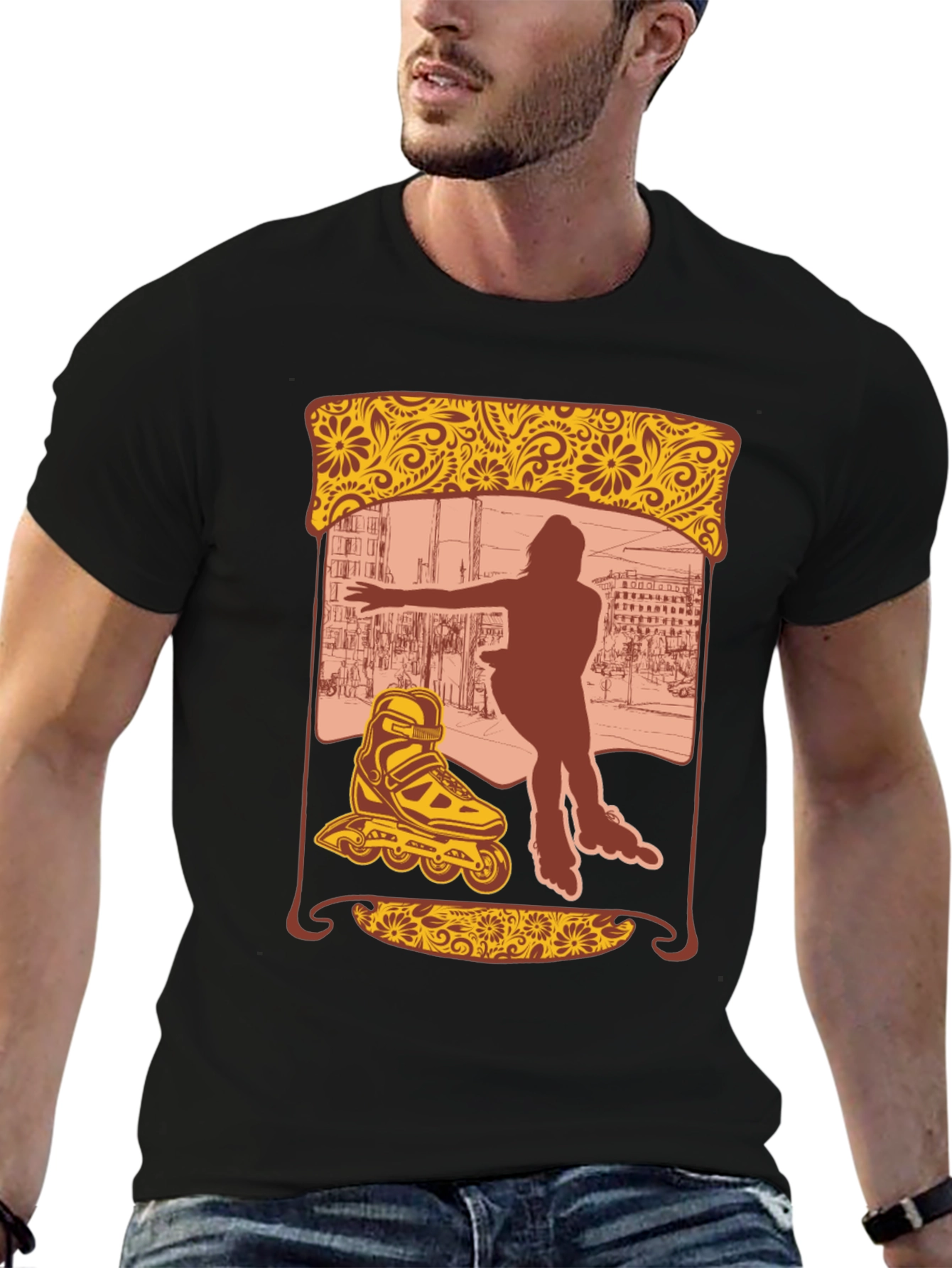 Retro Roller Skate Graphic Tee