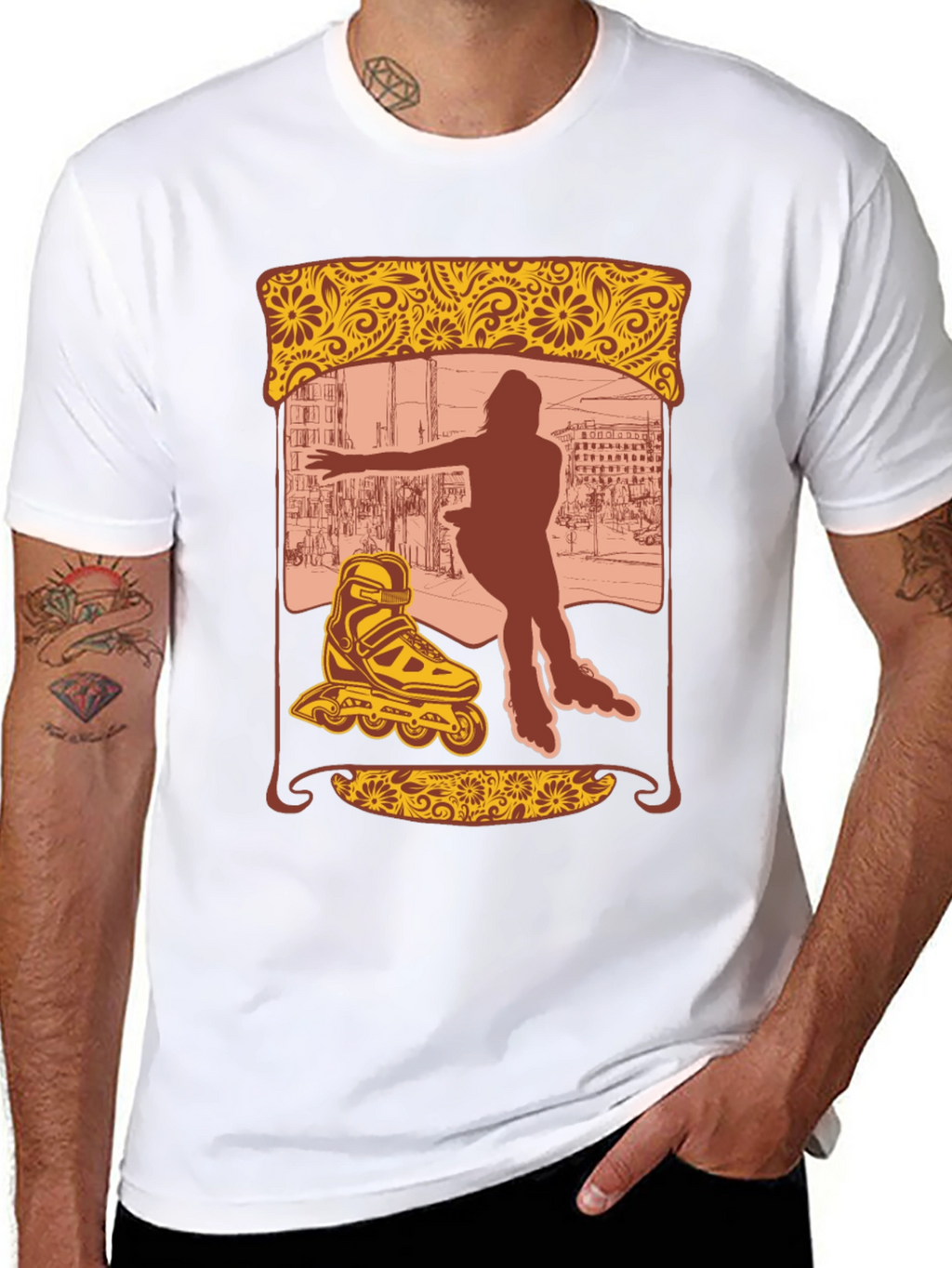 Retro Roller Skate Graphic Tee