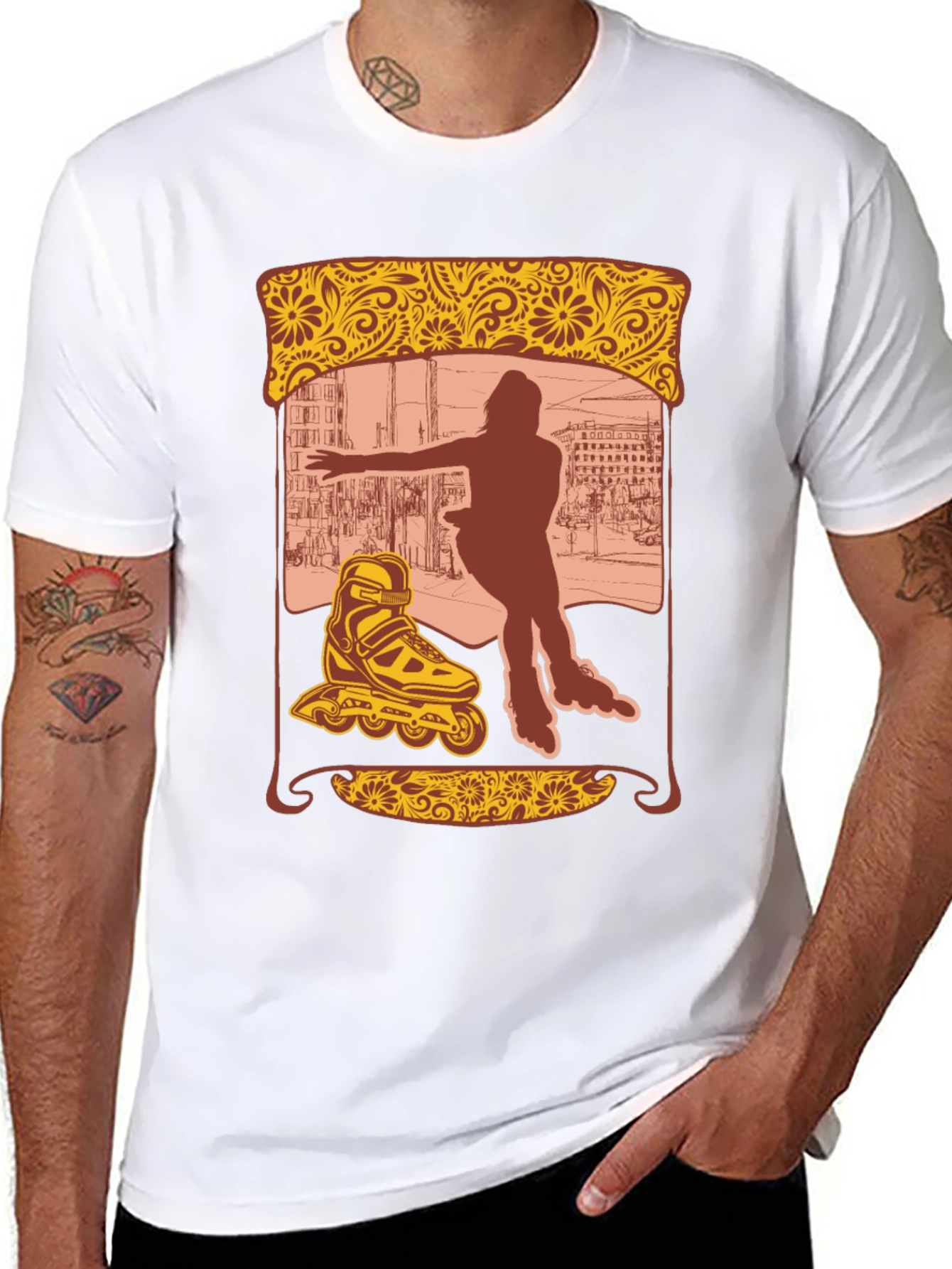 Retro Roller Skate Graphic Tee