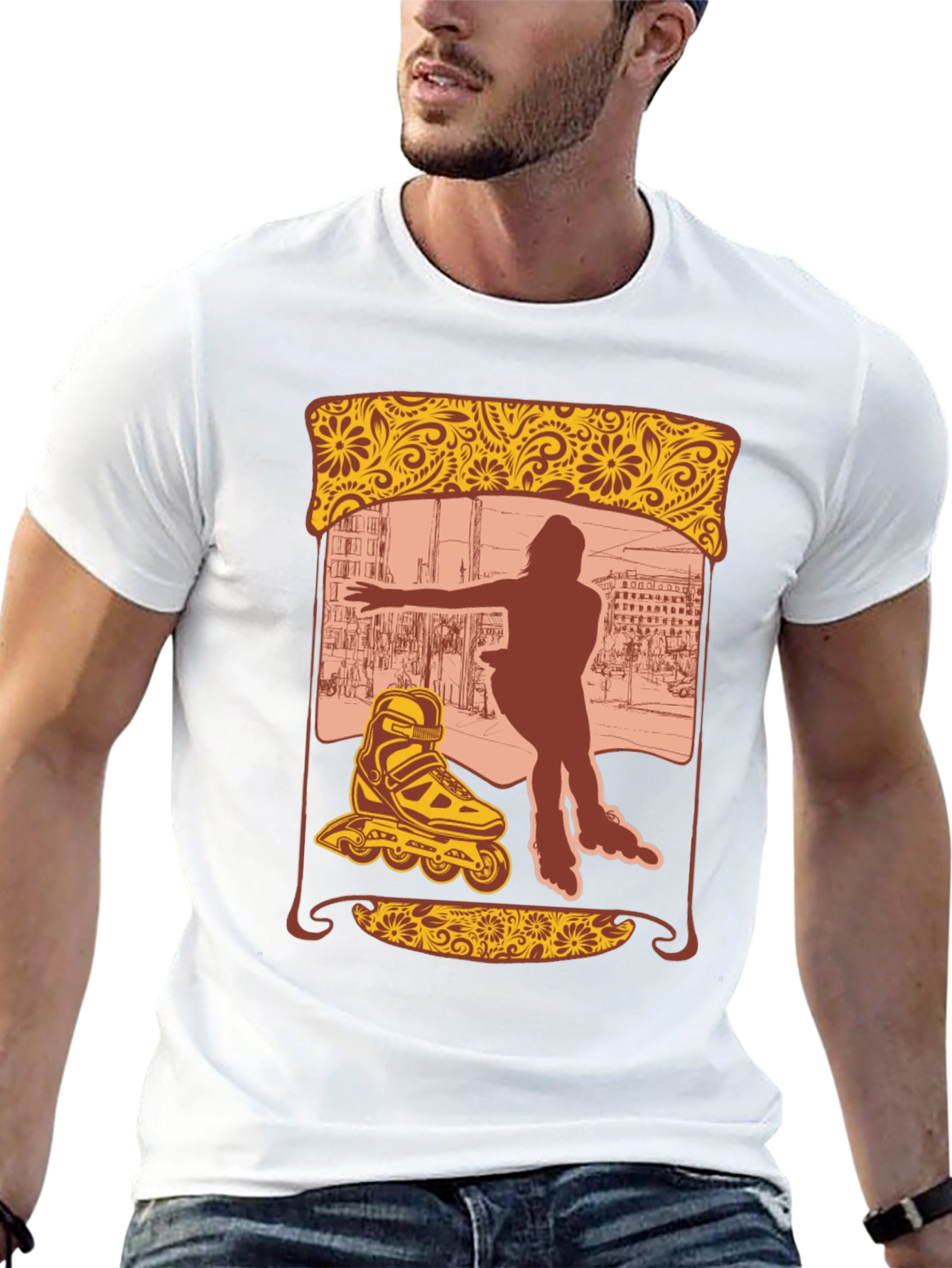 Retro Roller Skate Graphic Tee