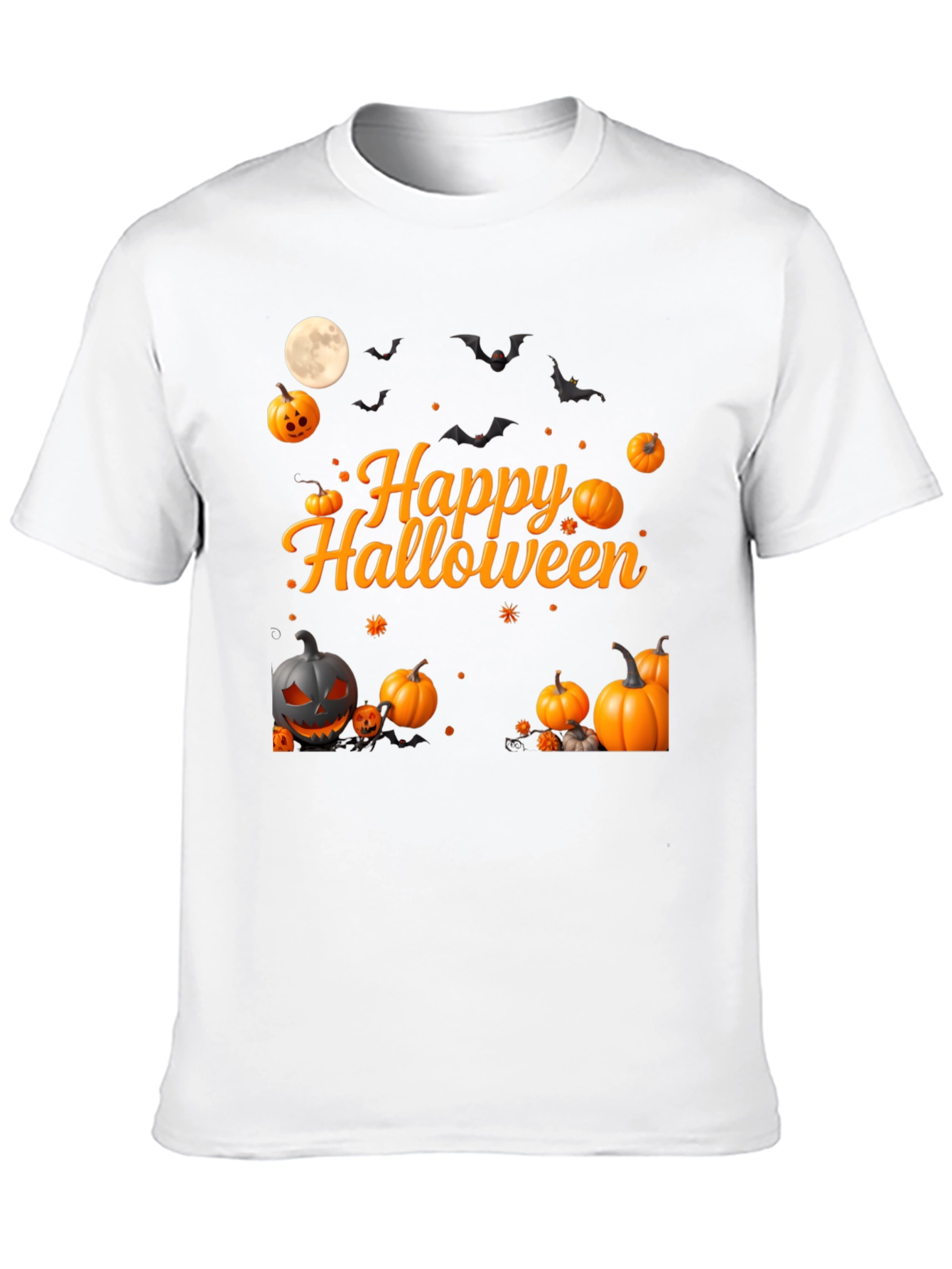 Happy Halloween Pumpkin Bats T-Shirt