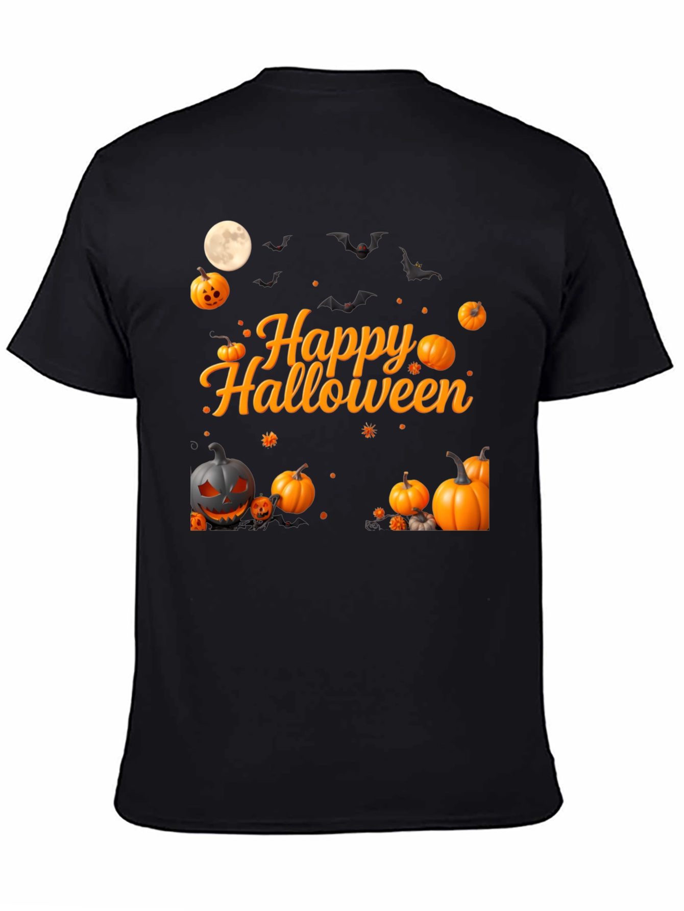 Happy Halloween Pumpkin Bats T-Shirt