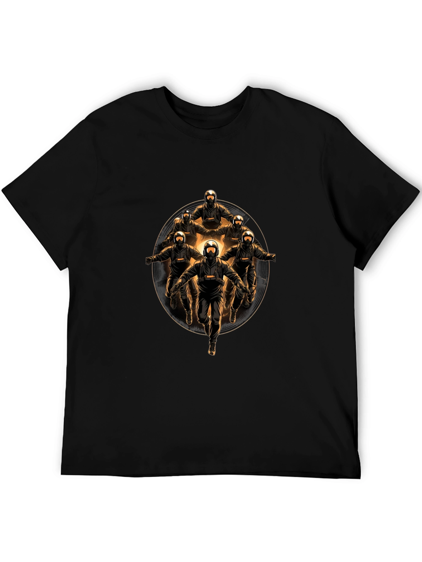 Skydivers Circle Black T-Shirt
