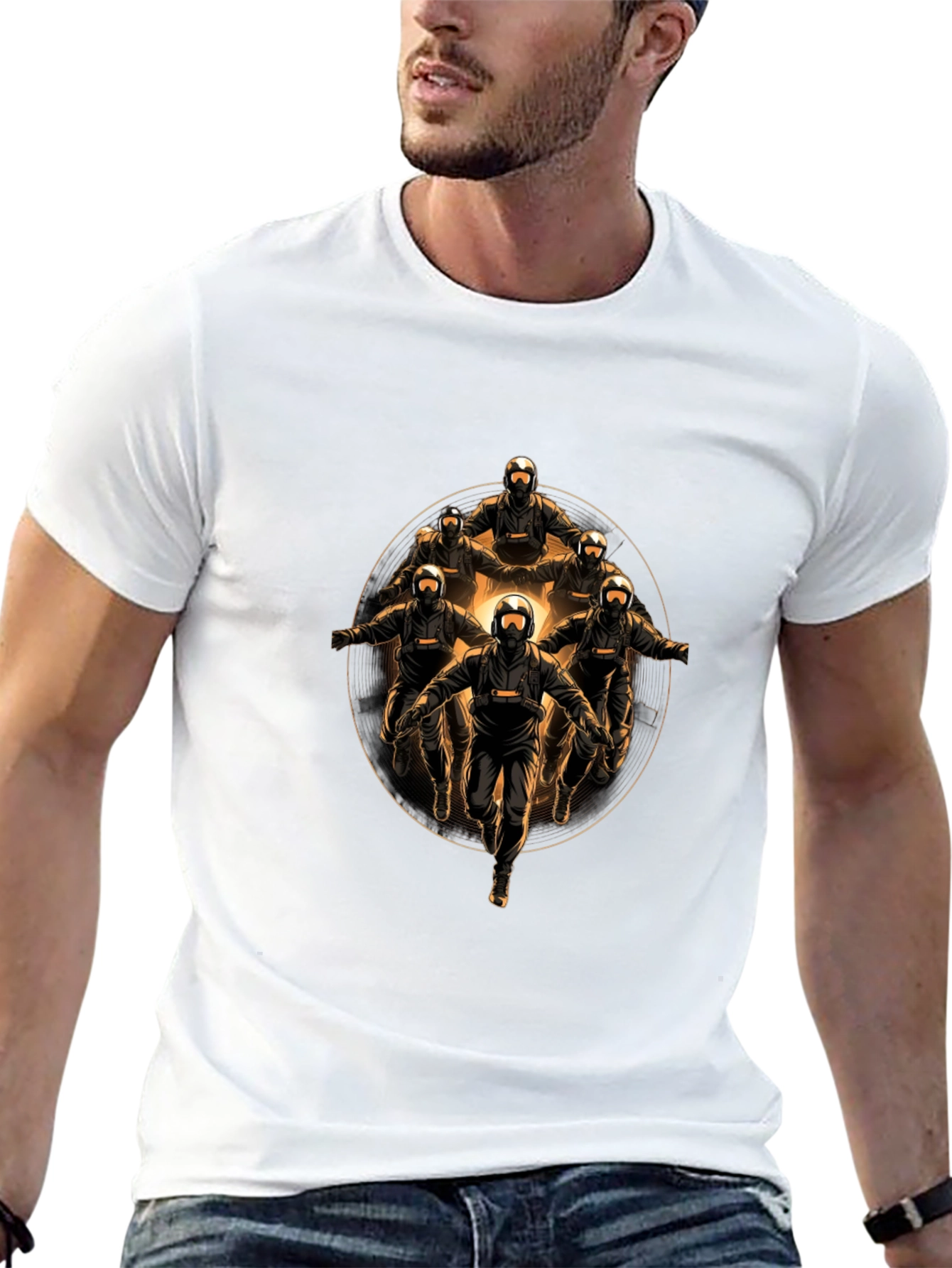 Skydivers Circle Black T-Shirt