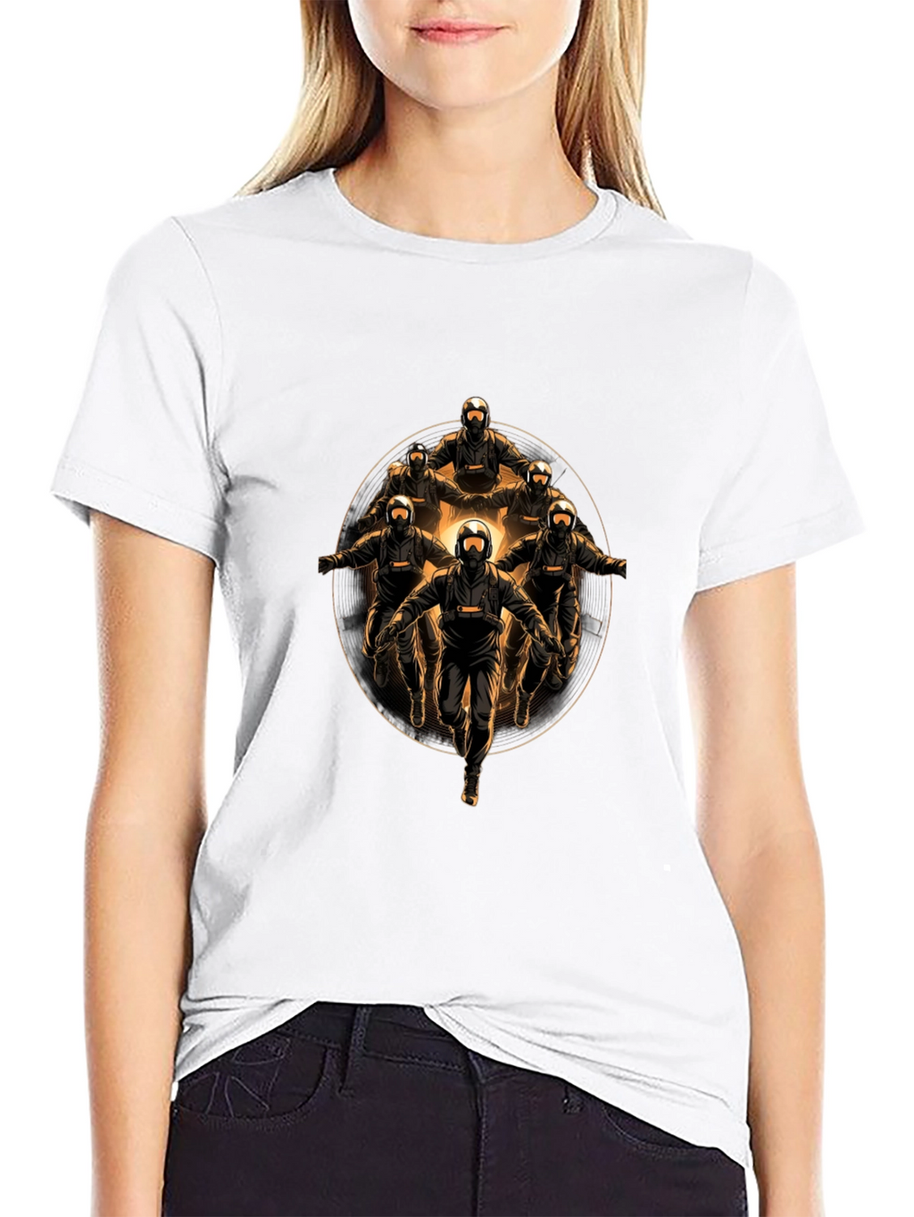 Skydivers Circle Black T-Shirt