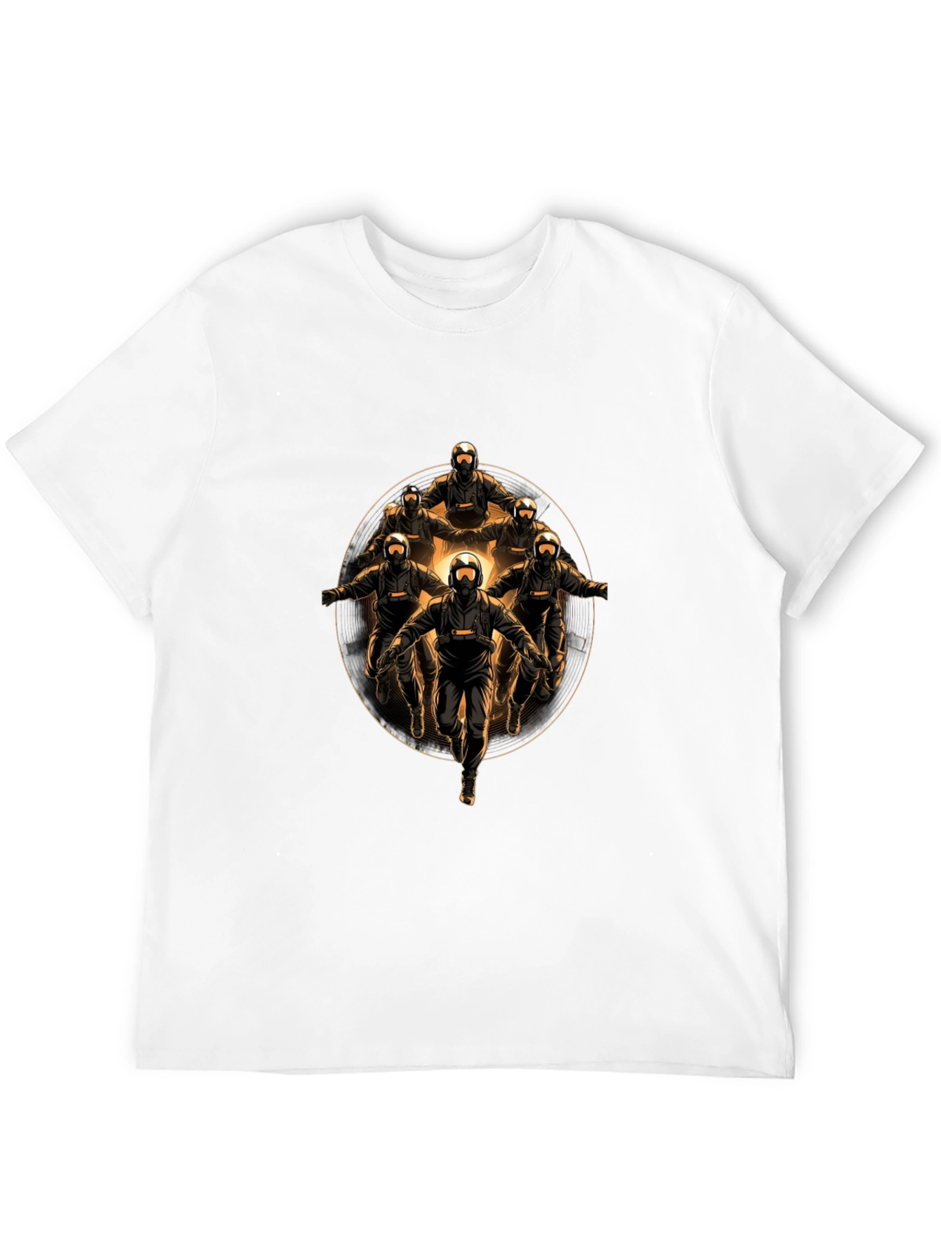 Skydivers Circle Black T-Shirt
