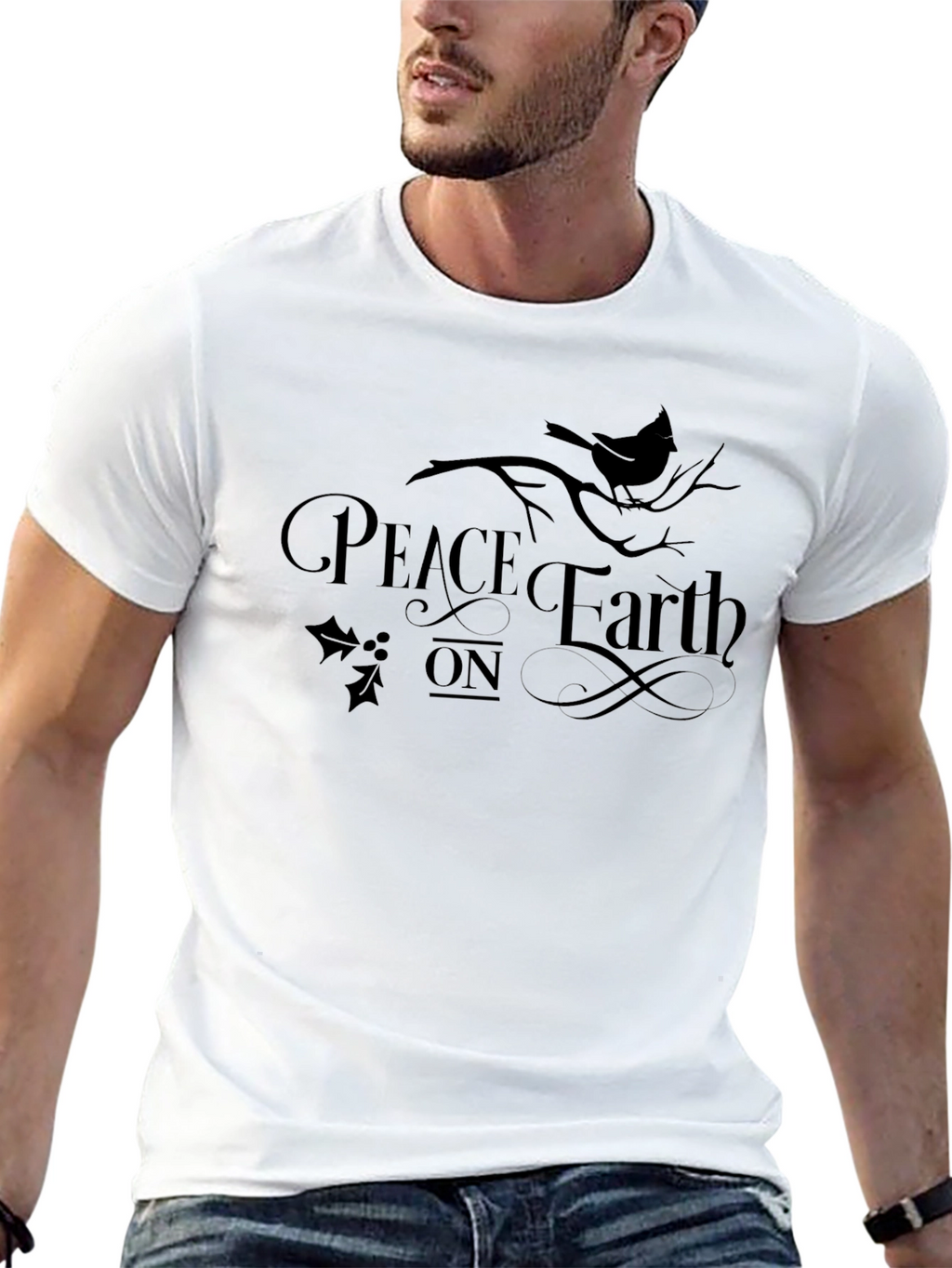 Peace on Earth Graphic Tee - Unisex Holiday T-Shirt