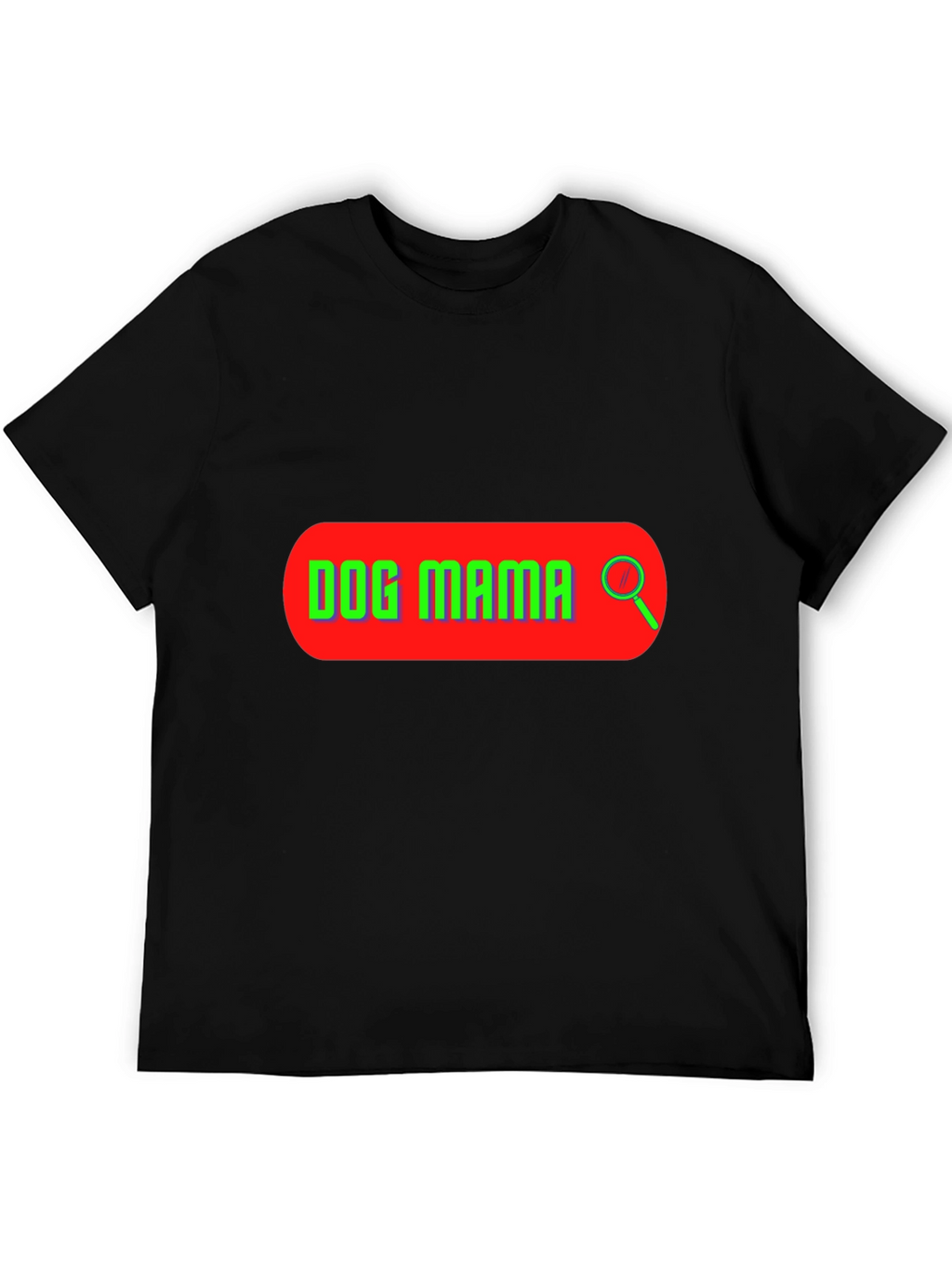 Dog Mama Search Bar T-Shirt - Black Graphic Tee