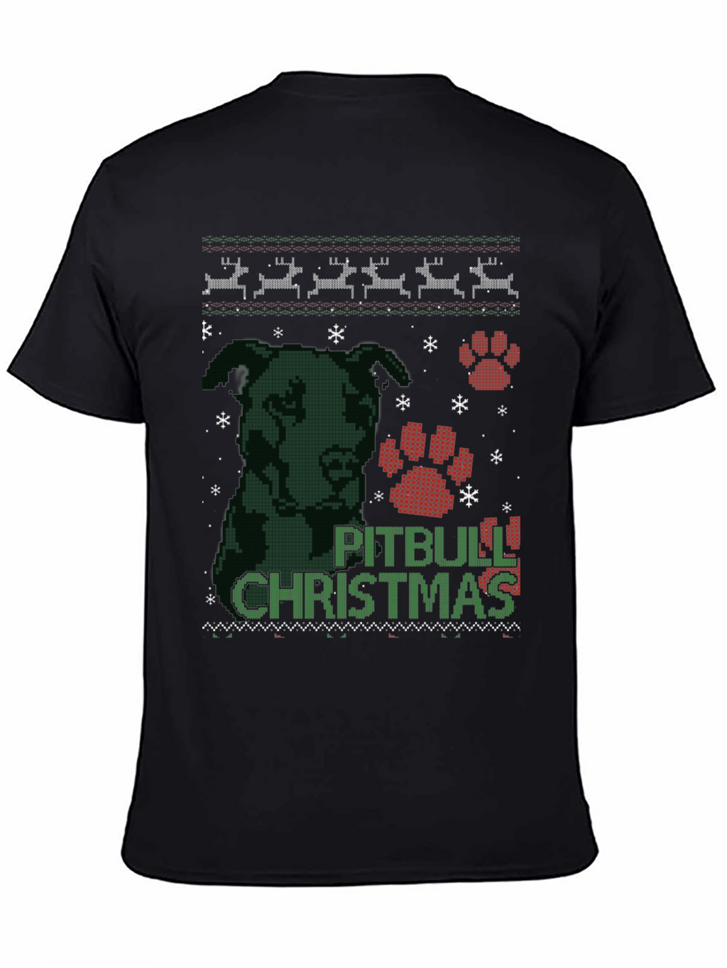 Pitbull Christmas Ugly Sweater T-Shirt