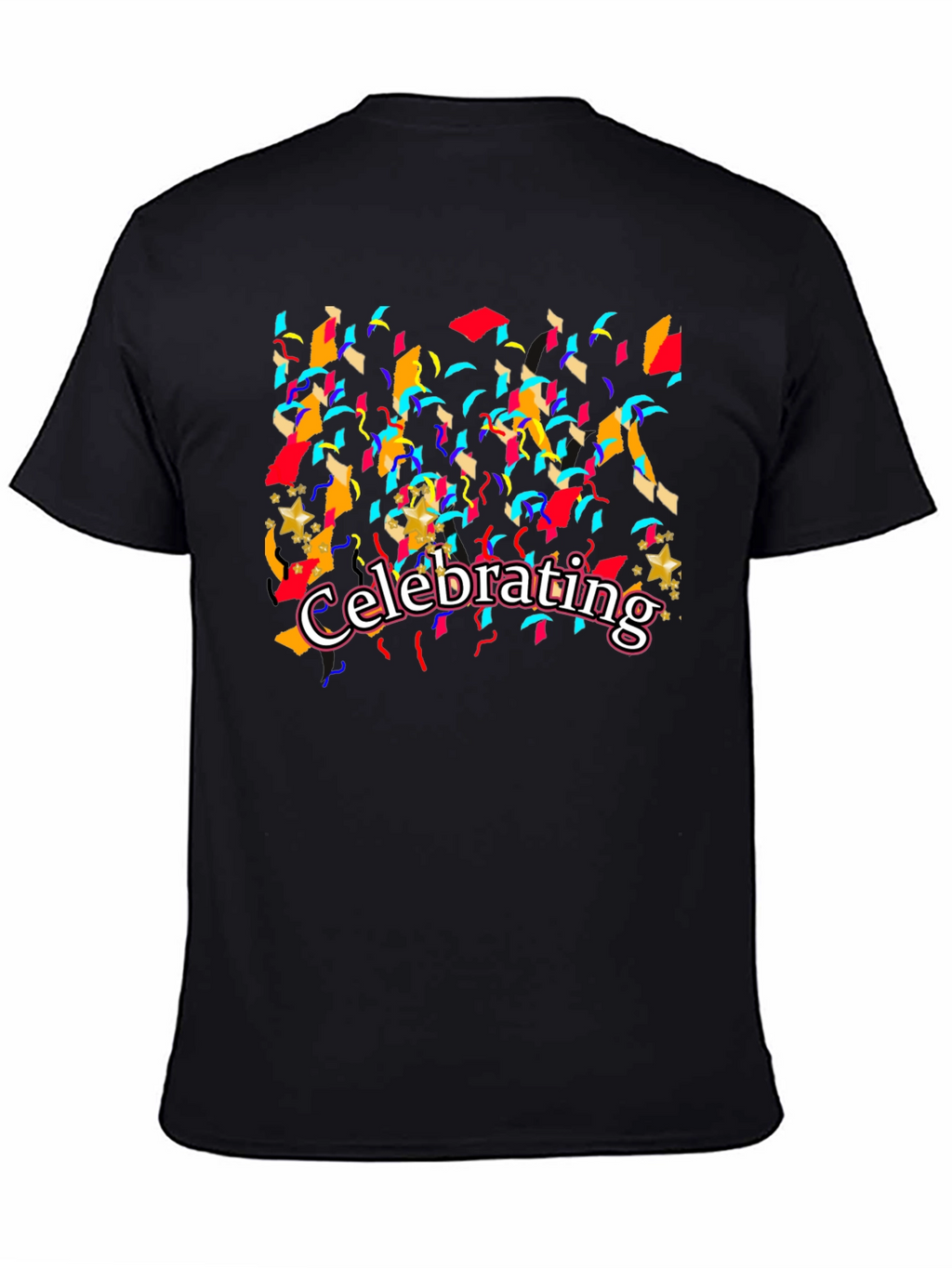 Celebrating Graphic T-Shirt - Black Cotton Tee
