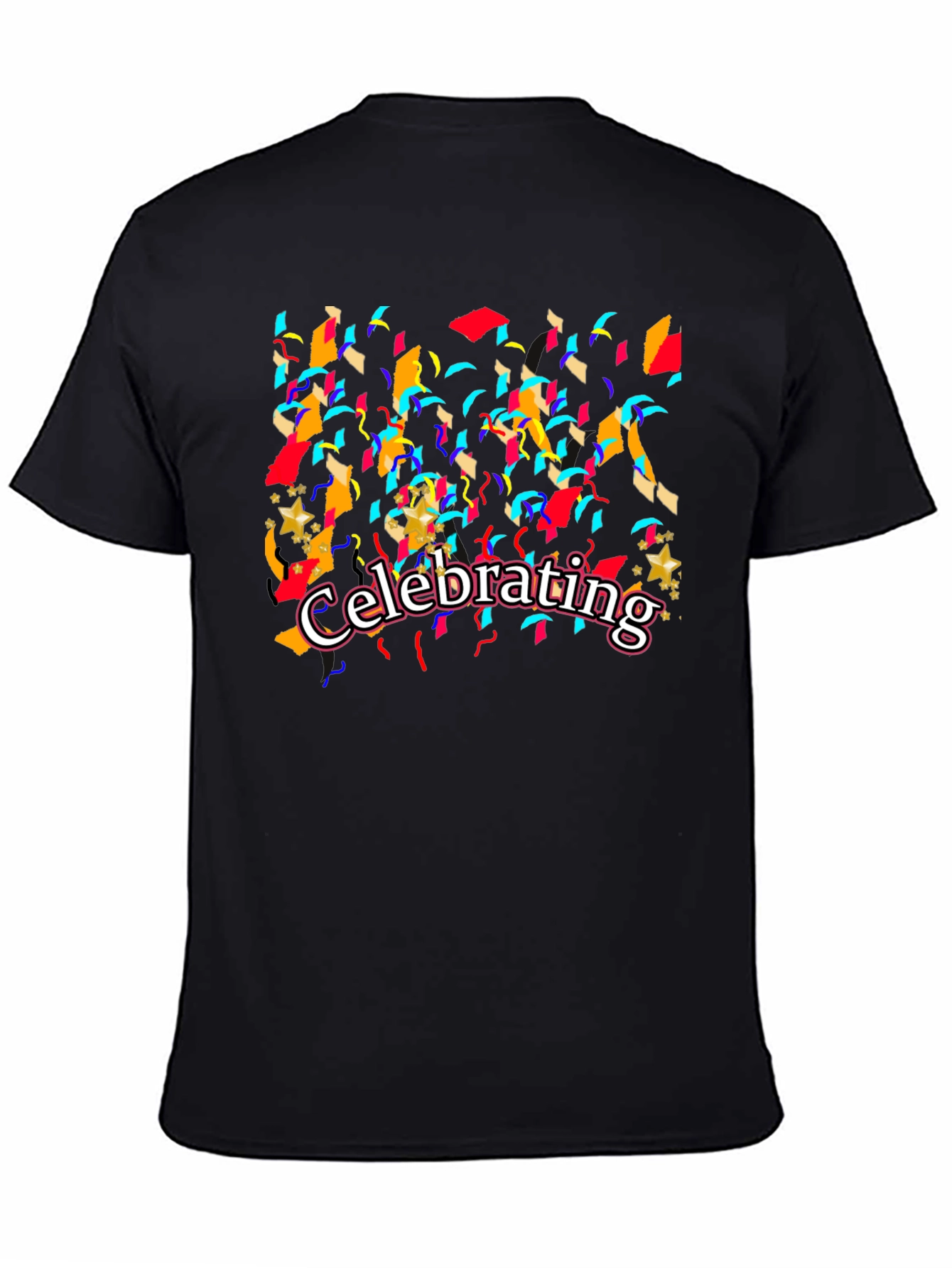 Celebrating Graphic T-Shirt - Black Cotton Tee