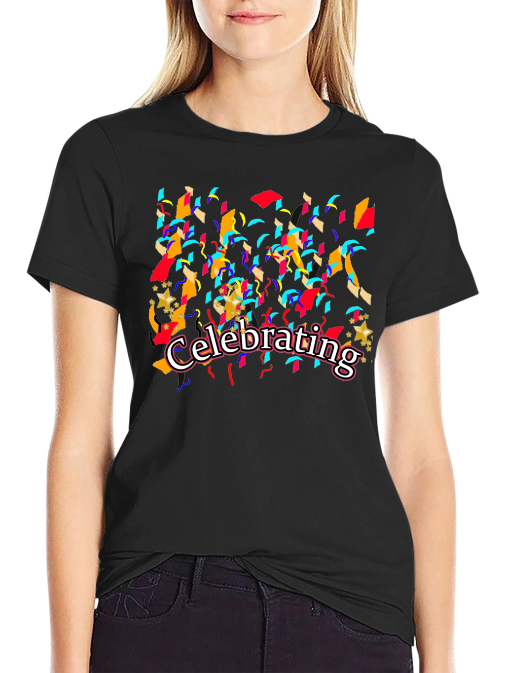 Celebrating Graphic T-Shirt - Black Cotton Tee