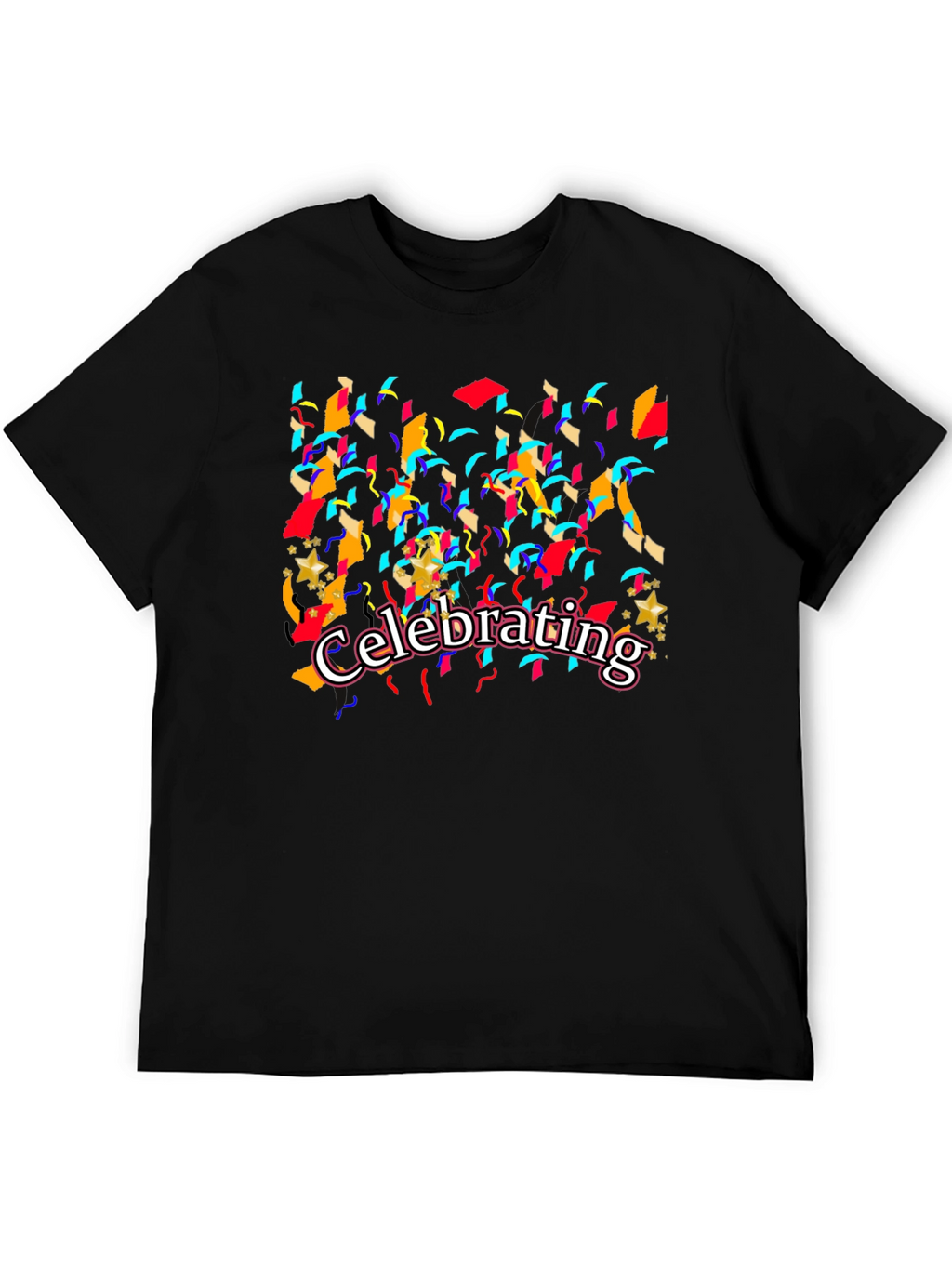 Celebrating Graphic T-Shirt - Black Cotton Tee